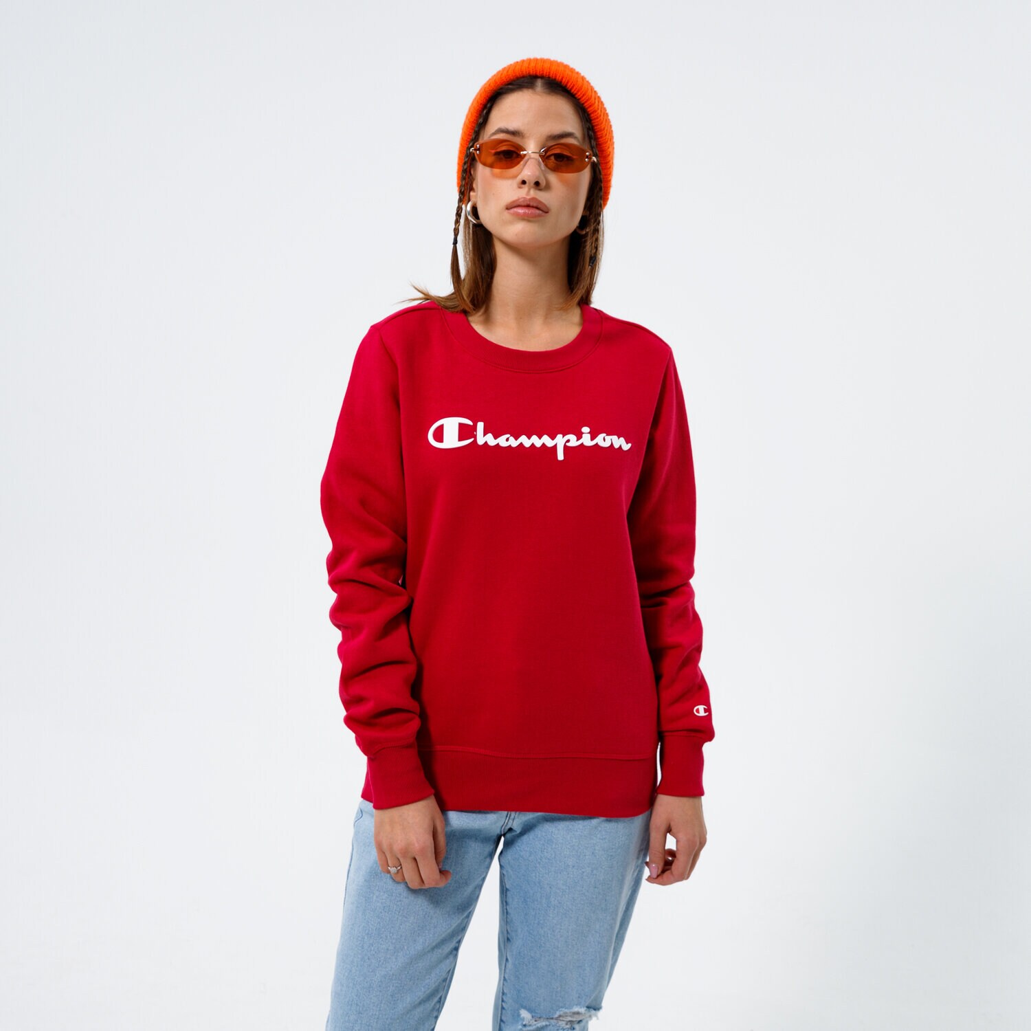 dámská mikina CHAMPION MIKINA CREWNECK SWEATSHIRT 113210RS061 BORDOVÁ