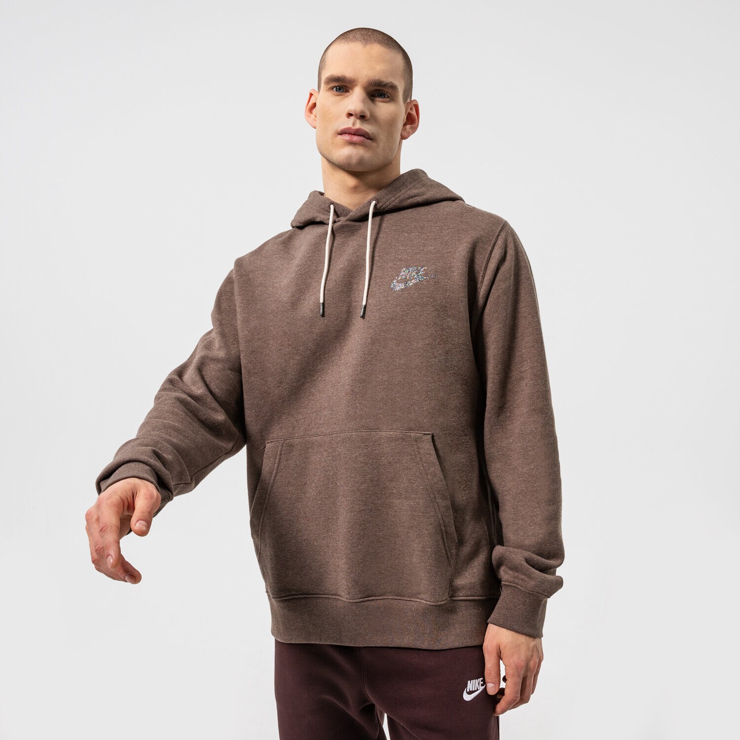 pánská mikina NIKE MIKINA S KAPUCÍ M NSW SPE+ SB PO HD REVIVAL DH1033-004 ŠEDÁ