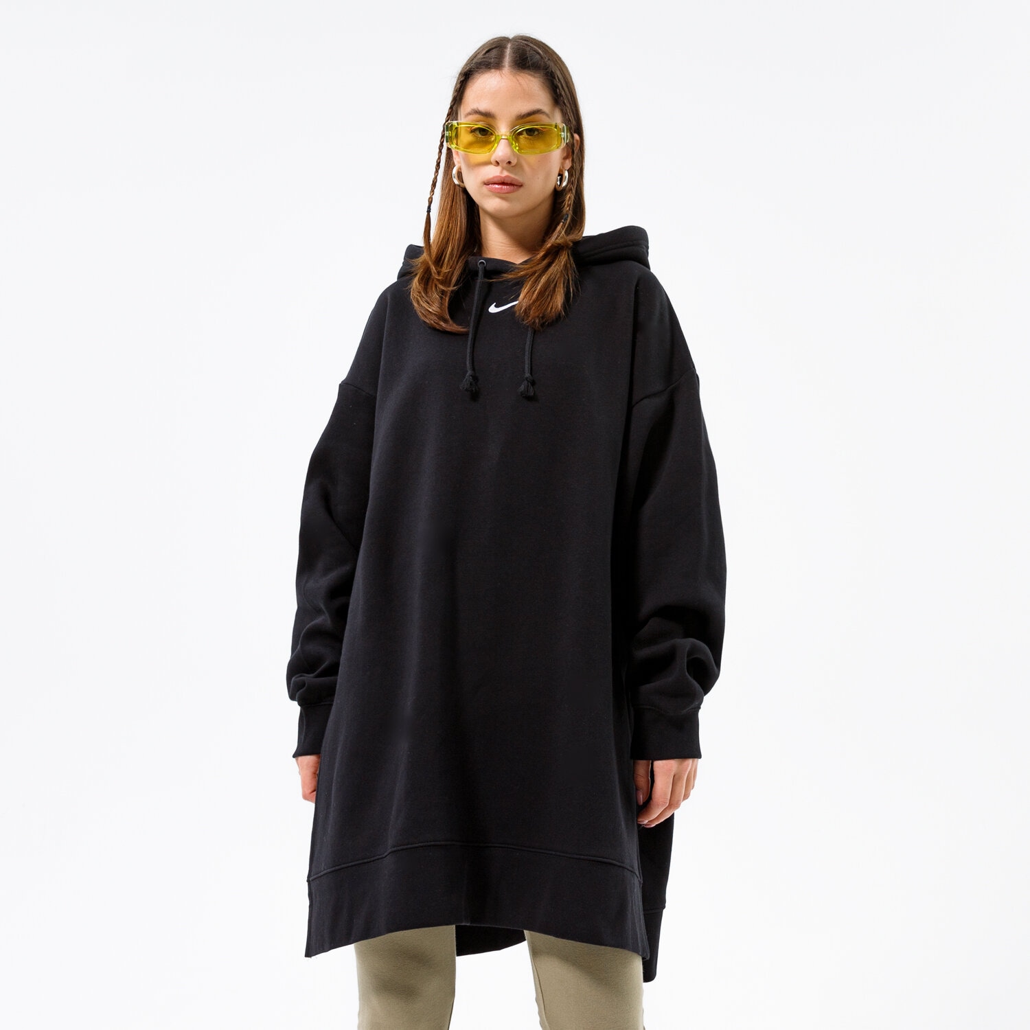 dámská mikina NIKE MIKINA S KAPUCÍ W NSW ESSNTL FLC HOODIE SSNL DH1089-010 ČERNÁ