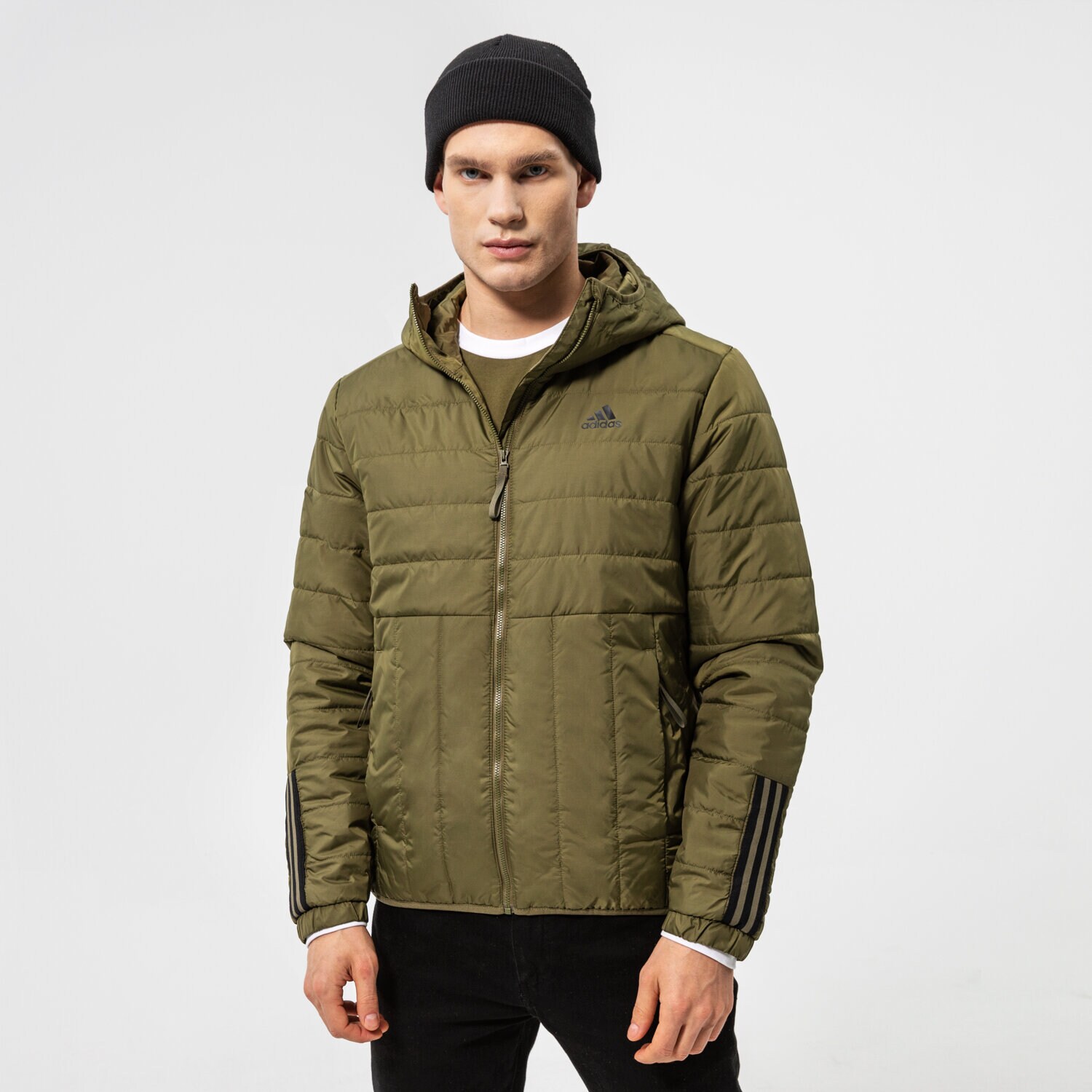 pánská zimní bunda ADIDAS BUNDA ITAVIC L HO JKT GT1685 KHAKI
