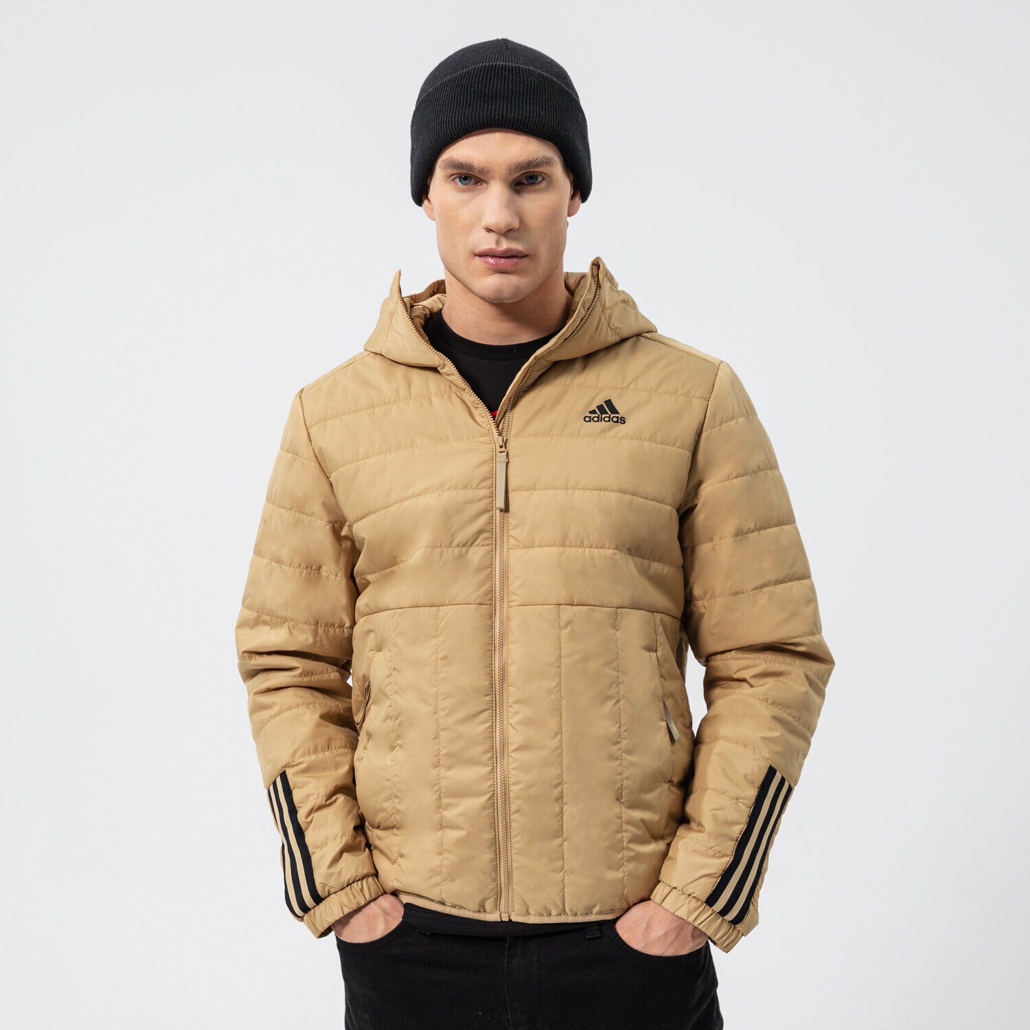 pánská zimní bunda ADIDAS BUNDA ITAVIC L HO JKT GT1683 BÉŽOVÁ