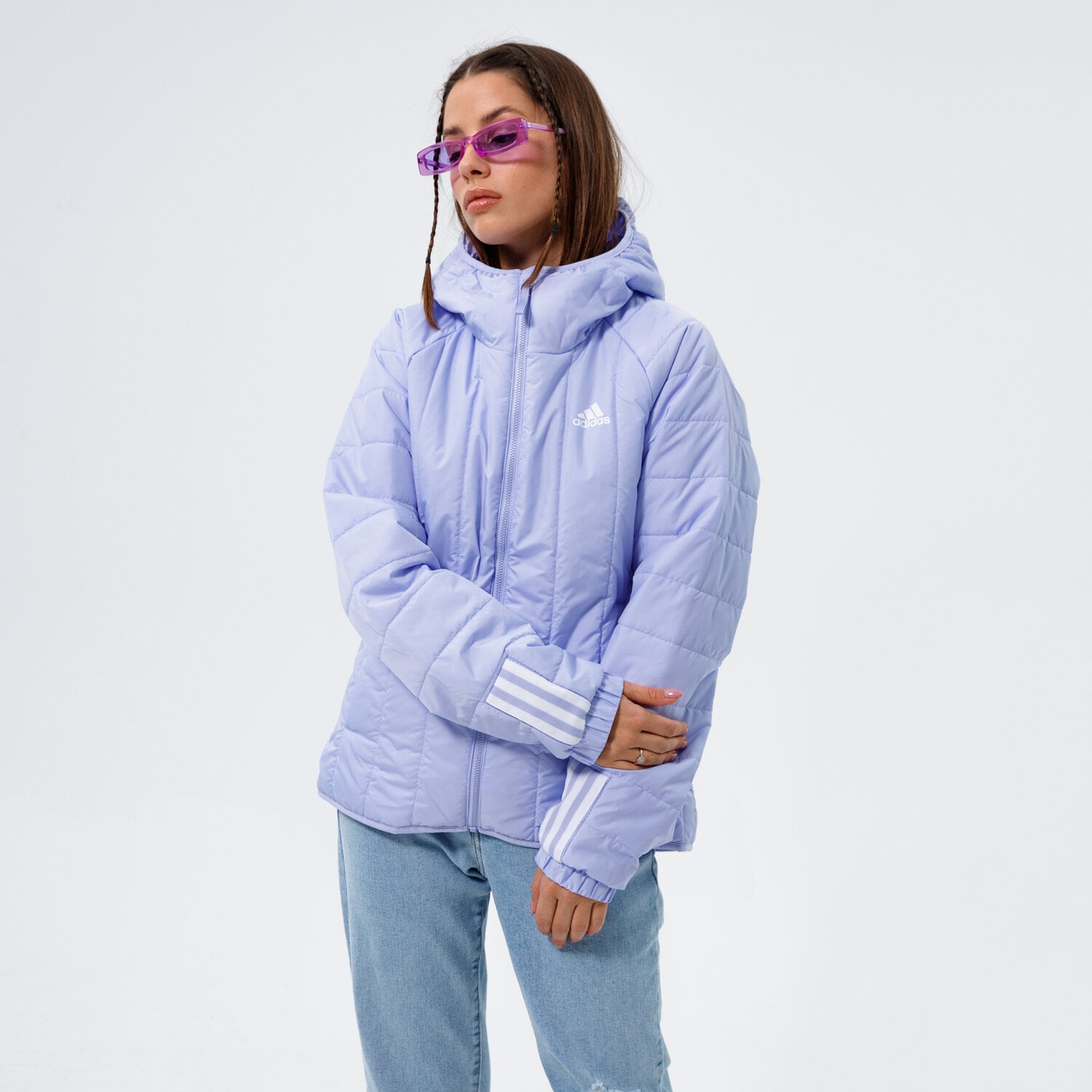 dámská zimní bunda ADIDAS BUNDA W ITAVIC L HO J GT1693 MODRÁ
