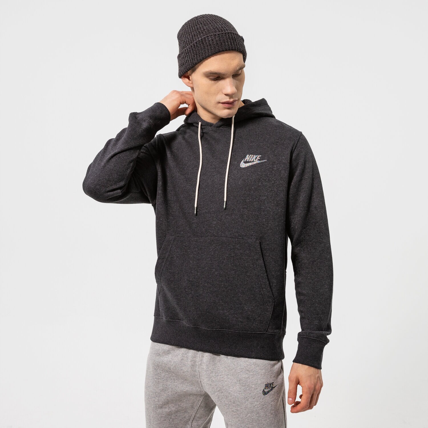 pánská mikina NIKE MIKINA S KAPUCÍ M NSW SPE+ SB PO HD REVIVAL DH1033-010 ČERNÁ