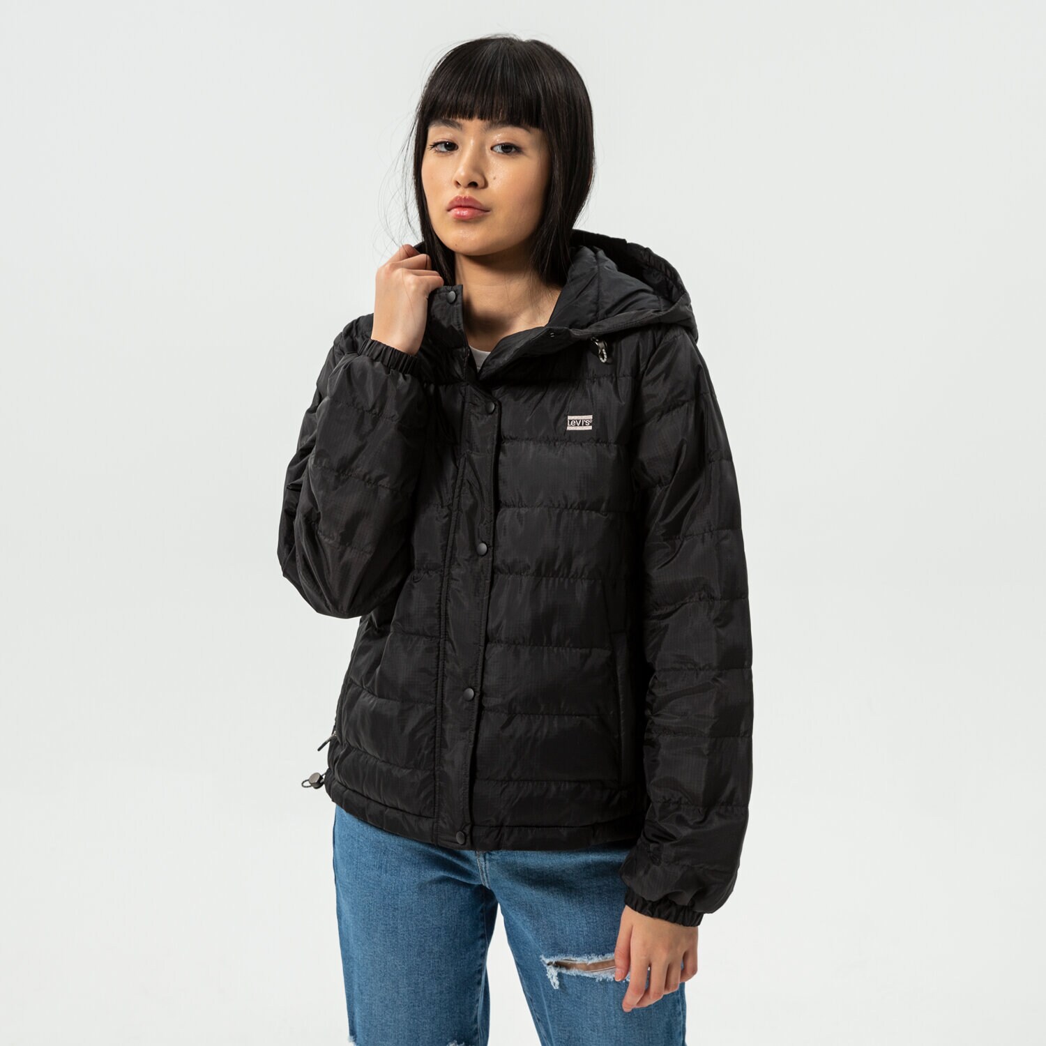 Přechodná bunda dámská (podzimní, jarní) LEVI'S BUNDA EDIE PACKABLE JACKET A0675-0000 ČERNÁ