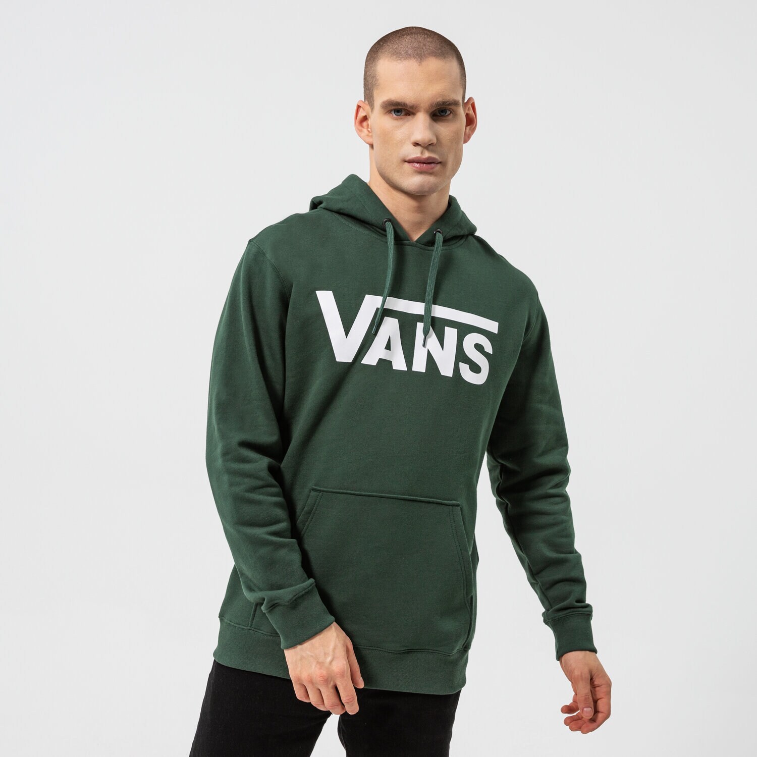pánská mikina VANS MIKINA S KAPUCÍ MN   VANS CLASSIC PO HOODIE II VN0A456B4CL ZELENÁ