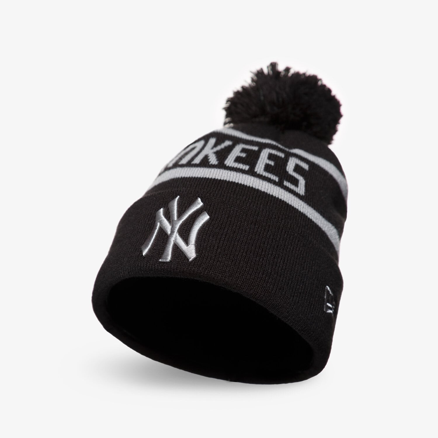 pánská čepice NEW ERA ČEPICE ZIMNÍ JAKE KNIT NYY BLK NEW YORK YANKEES BLK 60141623 ČERNÁ