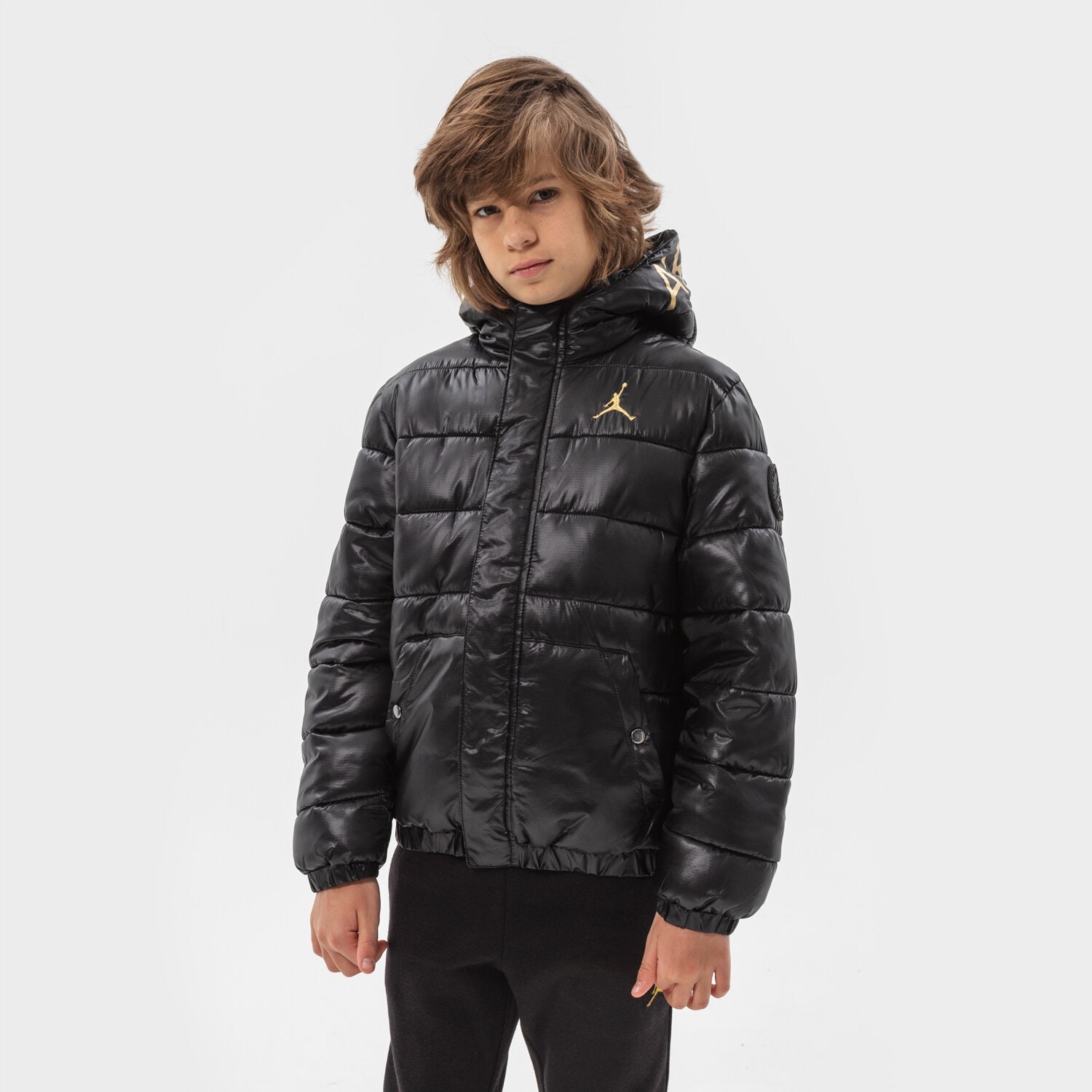 dětské tričko JORDAN BUNDA ZIMNÍ JDB HOOD HIT JACKET GIRL 95A631-023 ČERNÁ
