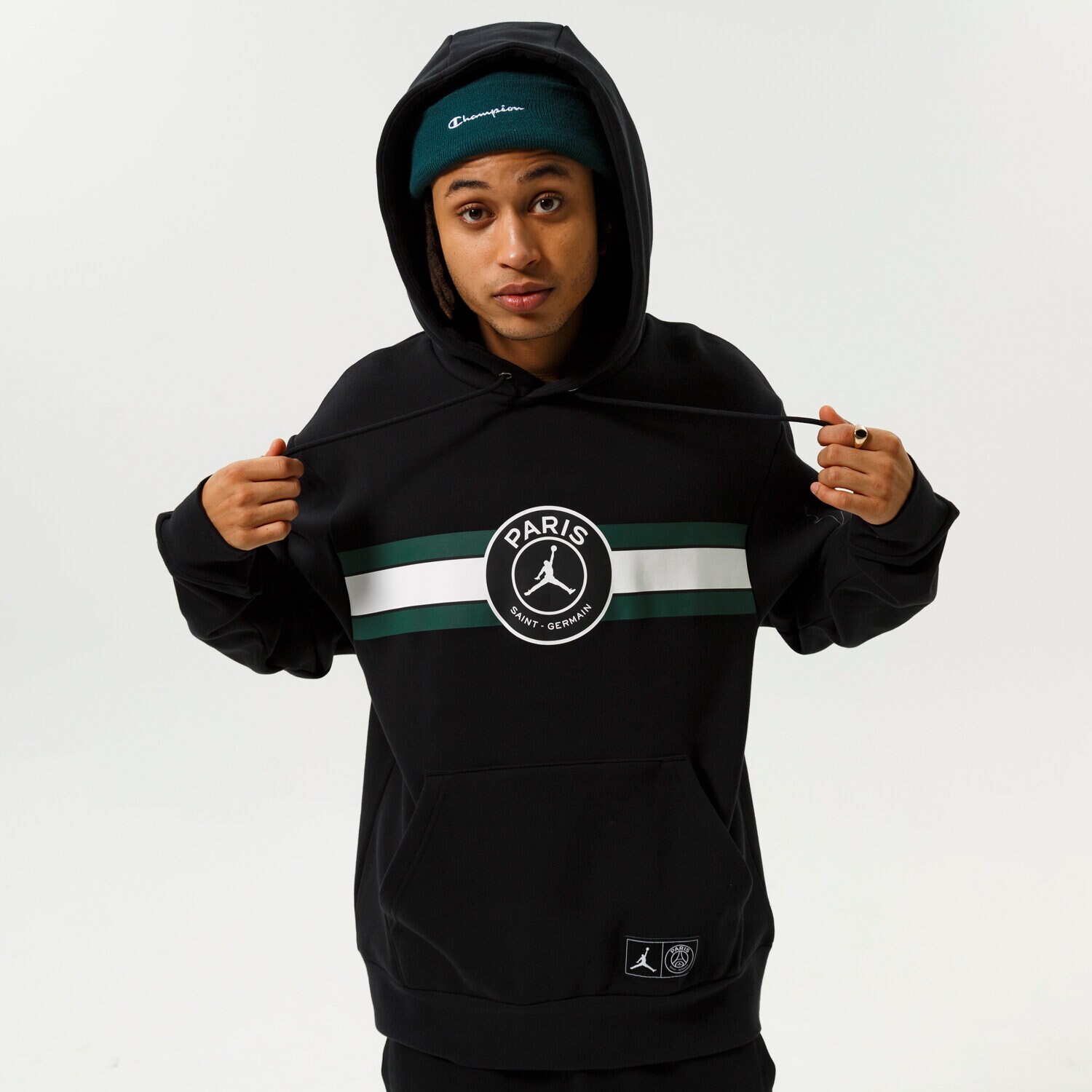 pánská mikina JORDAN MIKINA S KAPUCÍ M J PSG FLEECE PO DJ3928-010 ČERNÁ