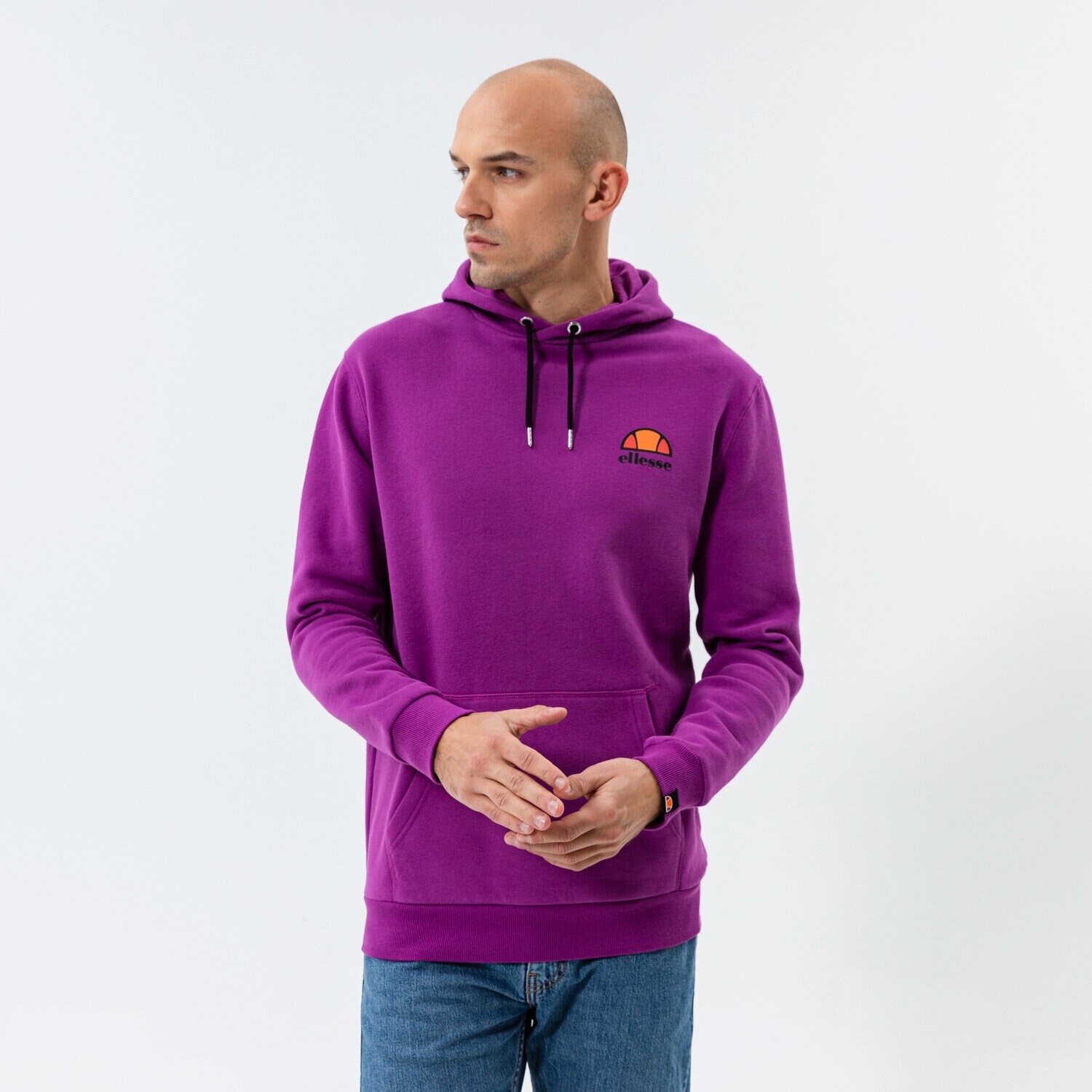 pánská mikina ELLESSE MIKINA S KAPUCÍ TOCE OH HOODY PRPL SHI02216305 FIALOVÁ