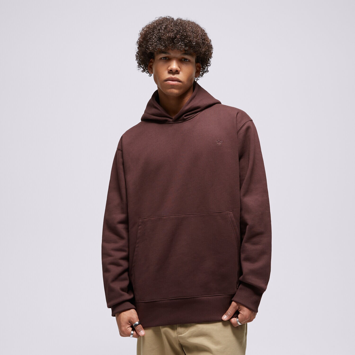 pánská mikina ADIDAS MIKINA S KAPUCÍ C HOODIE IM2119 HNĚDÁ