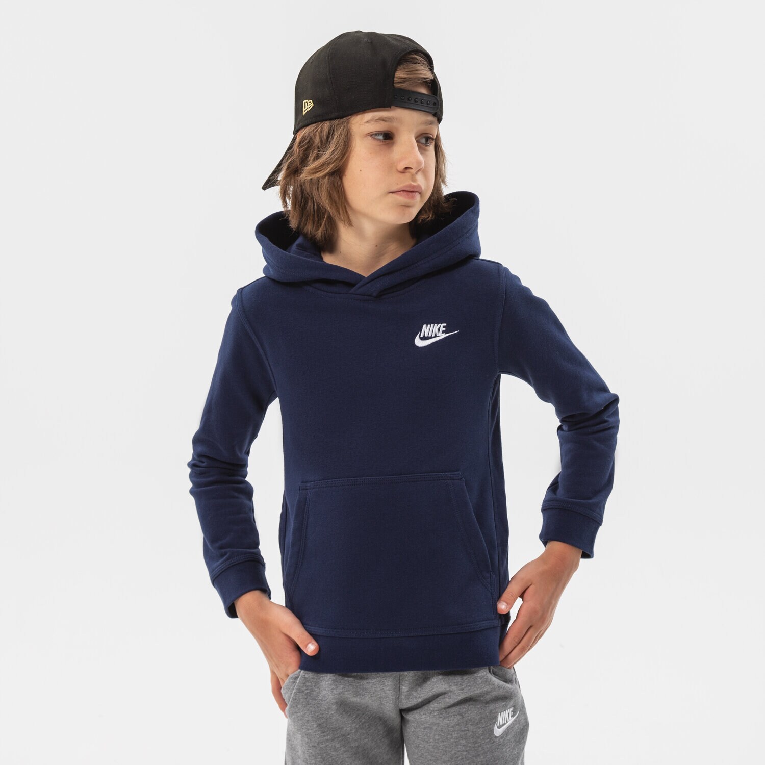 dětská mikina NIKE FRANCHISE OVERHEAD HOODIE JUNIOR BOY BV3757-410 TMAVOMODRÁ