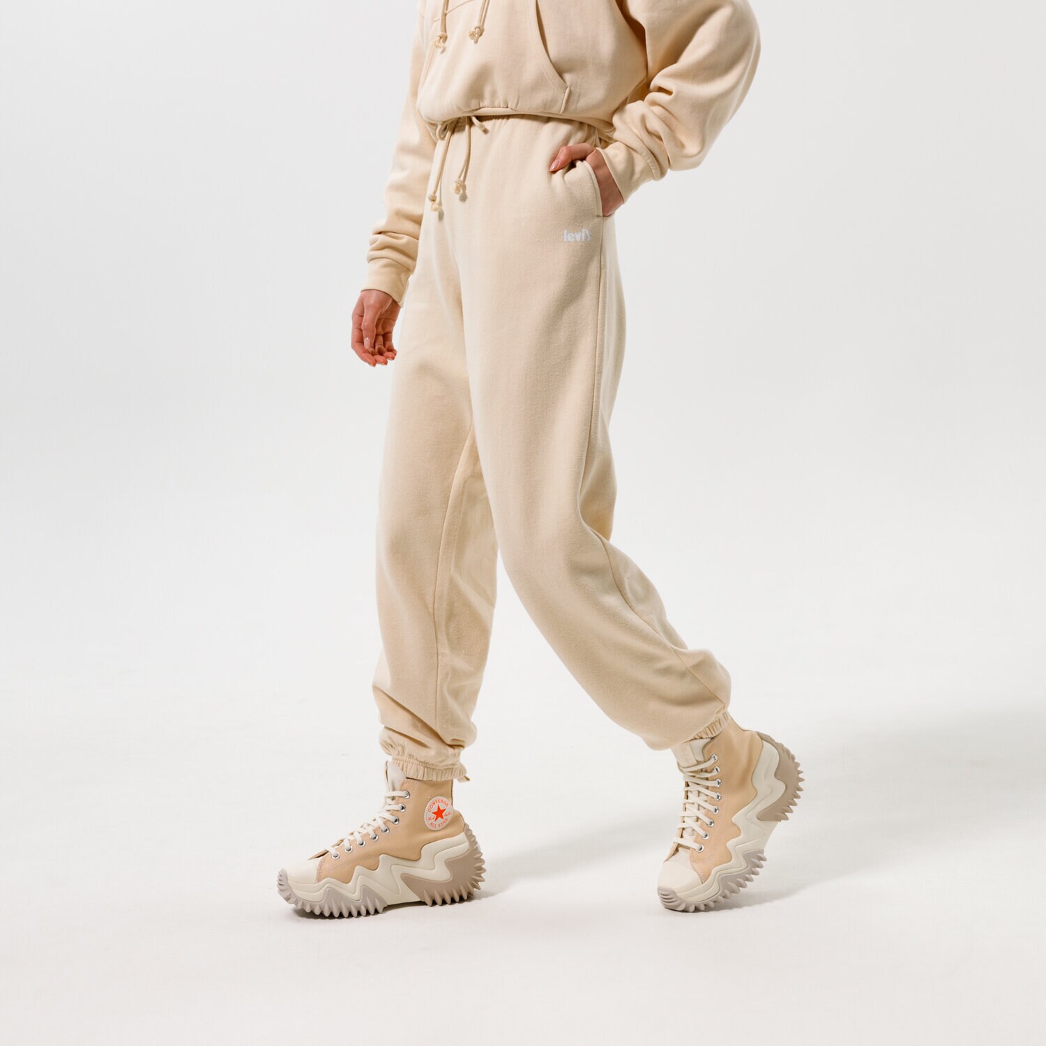 dámské kalhoty LEVI'S KALHOTY  LAUNDRY DAY SWEATPANT A1786-0000 BÉŽOVÁ