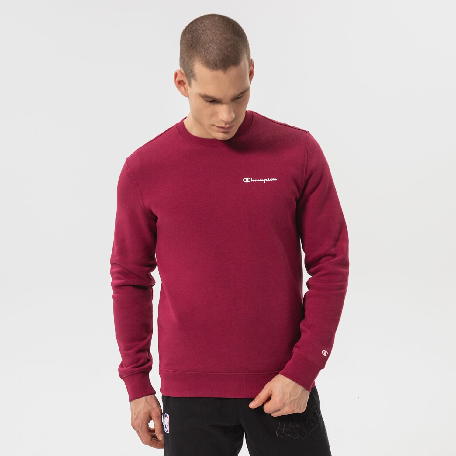 pánská mikina CHAMPION MIKINA CREWNECK SWEATSHIRT 214750VS516 BORDOVÁ