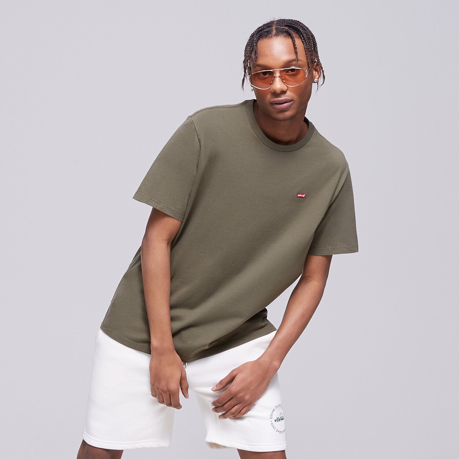 pánské tričko LEVI'S TRIČKO SS ORIGINAL HM TEE 56605-0021 KHAKI