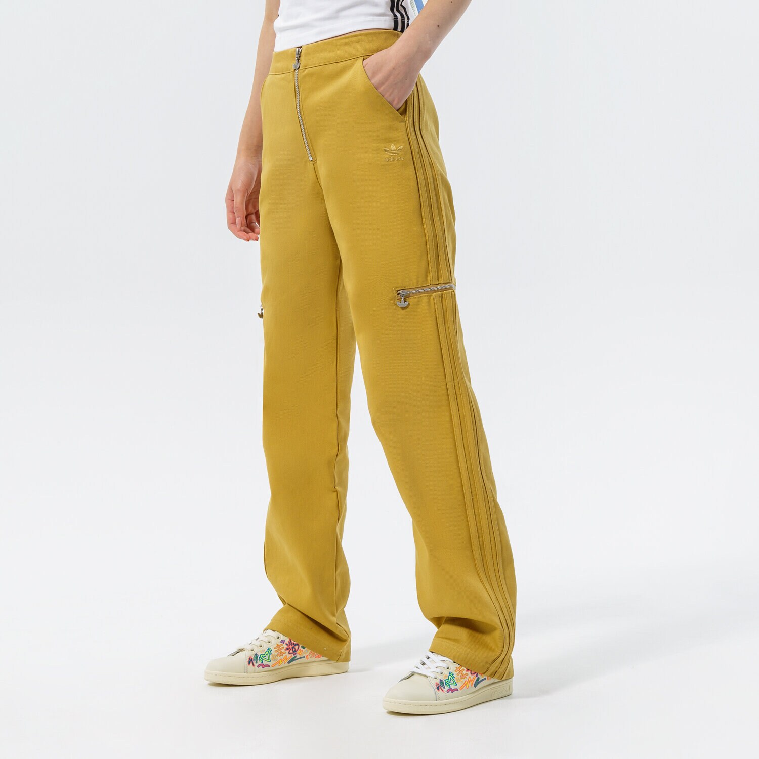 dámské kalhoty ADIDAS KALHOTY  TRACKPANT HE4738 hořčicová