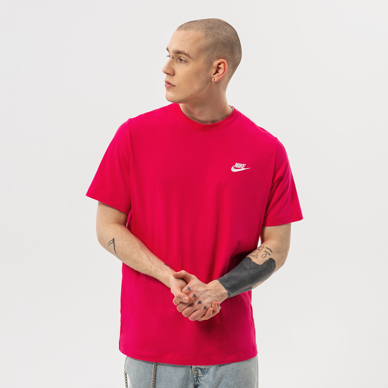 pánské tričko NIKE TRIČKO NIKE SPORTSWEAR CLUB AR4997-666 RŮŽOVÁ