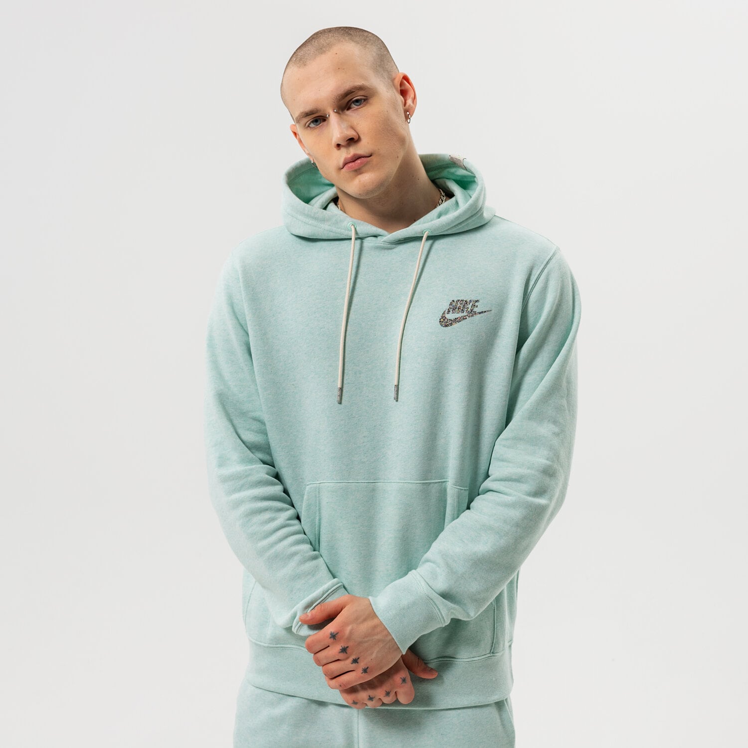 pánská mikina NIKE MIKINA S KAPUCÍ NSW REVIVAL FLC PO HOODIE C DM5624-379 ZELENÁ