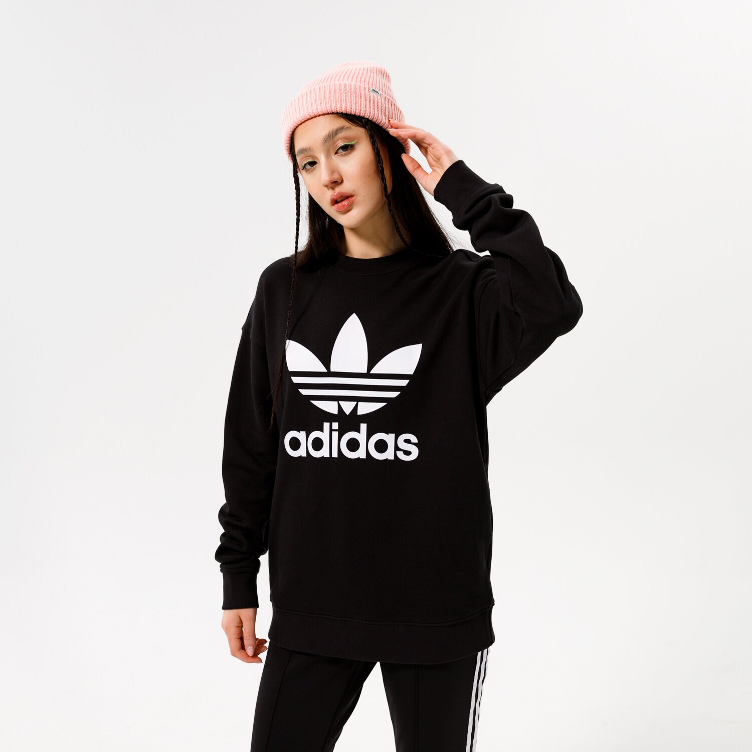 dámská mikina ADIDAS MIKINA TRF CREW SWEAT FM3272 ČERNÁ