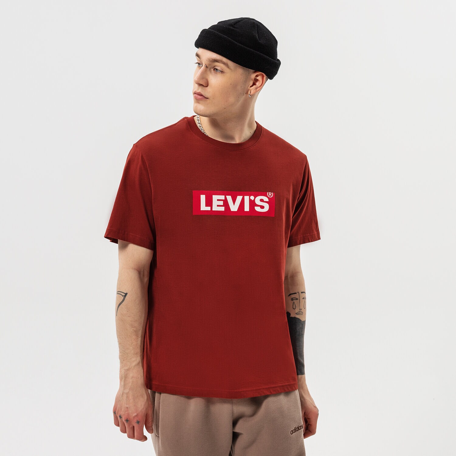 pánské tričko LEVI'S TRIČKO MT-GRAPHIC TEES A2082-0049 BORDOVÁ
