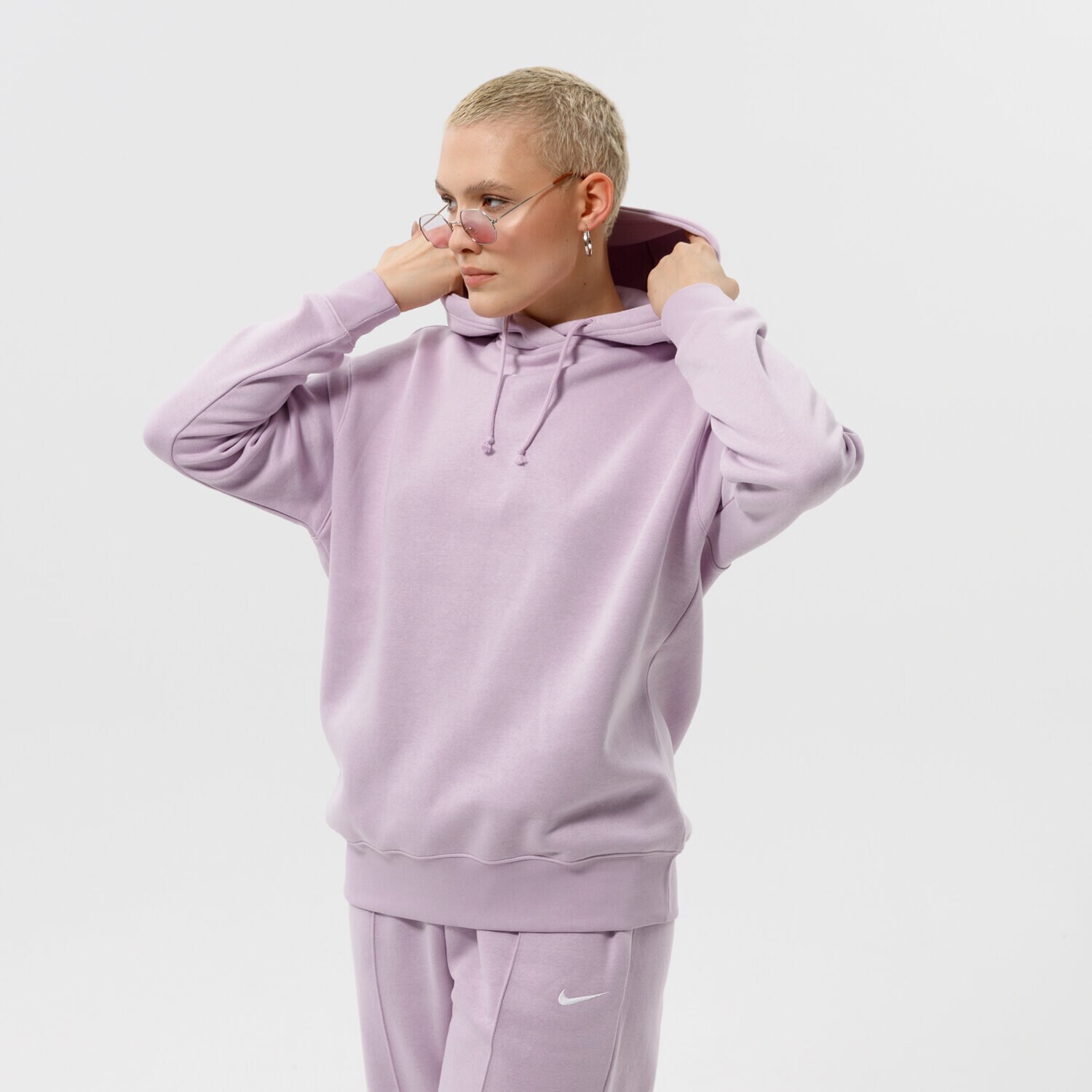 dámská mikina NIKE MIKINA S KAPUCÍ W NSW ESSNTL CLCTN FLC OS DQ5097-530 FIALOVÁ