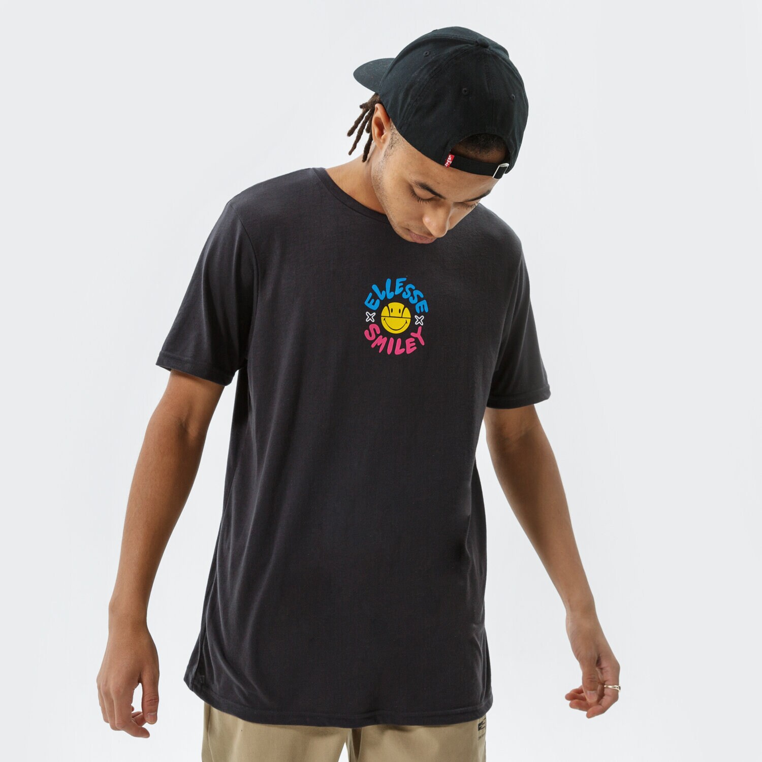 pánské tričko ELLESSE TRIČKO CHEERO TEE DGREY SMILEY SU21 SML13067103 ŠEDÁ