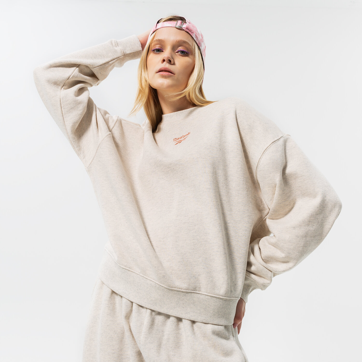 dámská mikina REEBOK MIKINA CL PF SMALL LOGO CREW H49262 BÍLÁ