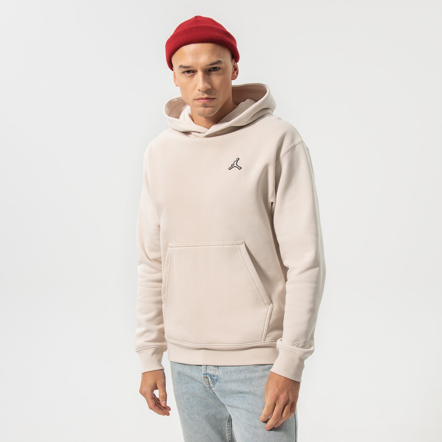 pánská mikina JORDAN MIKINA M J ESS FLC PO HOODIE DA9818-104 BÉŽOVÁ
