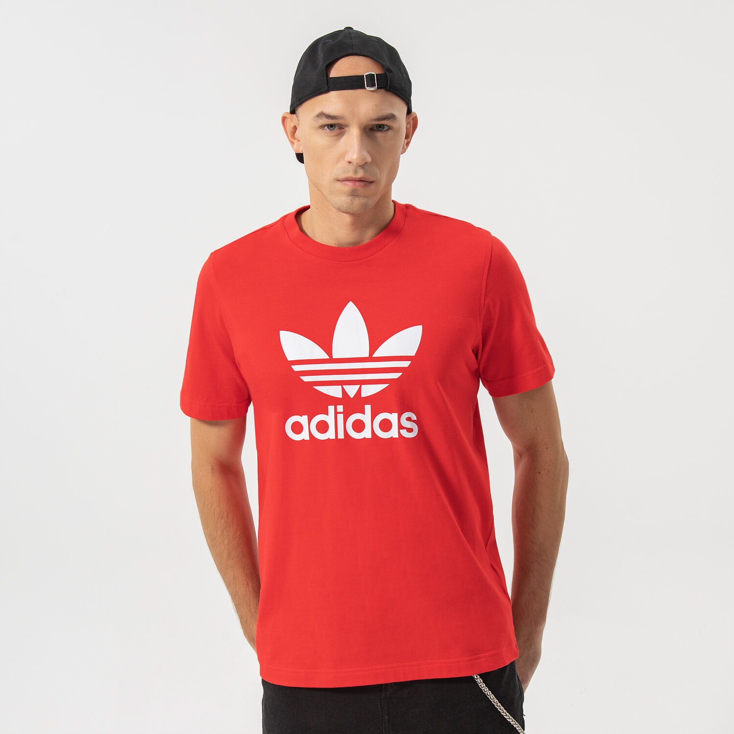 pánské tričko ADIDAS TRIČKO TREFOIL TRIČKO HE9511 ČERVENÁ