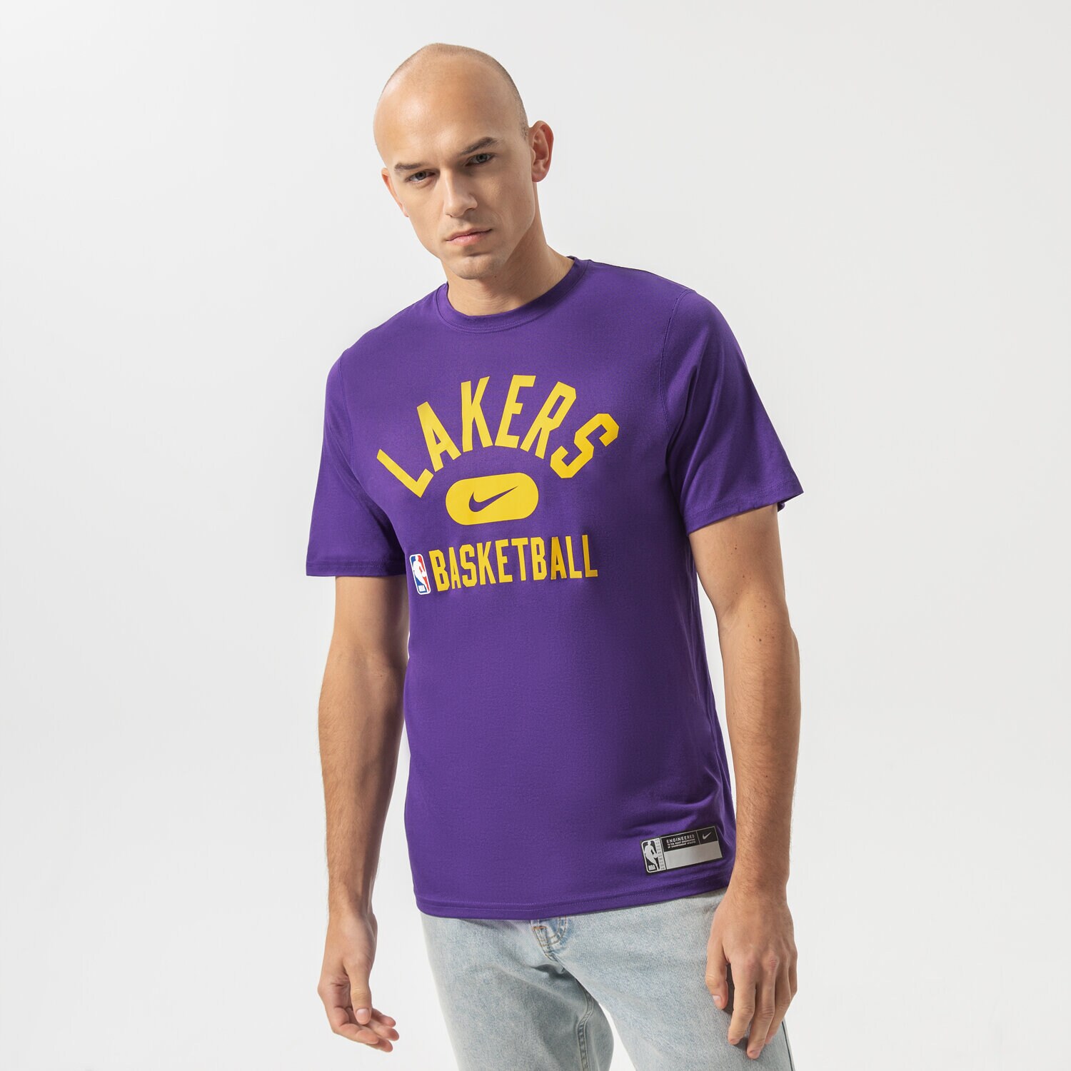 pánské tričko NIKE TRIČKO LAL M NK DF ES PRT GPX SS TEE NBA DA5925-547 FIALOVÁ