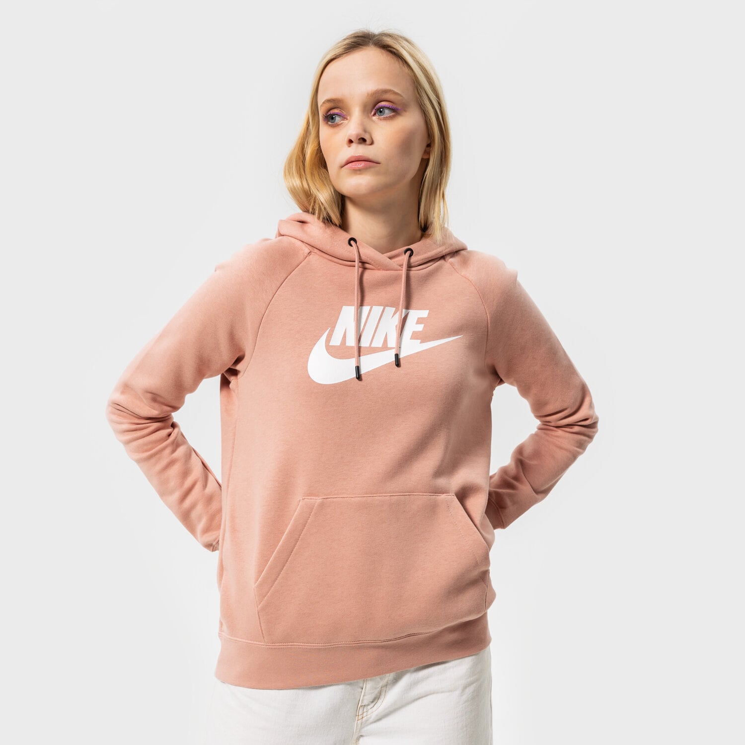 dámská mikina NIKE MIKINA S KAPUCÍ SPORTSWEAR ESSENTIAL BV4126-609 RŮŽOVÁ