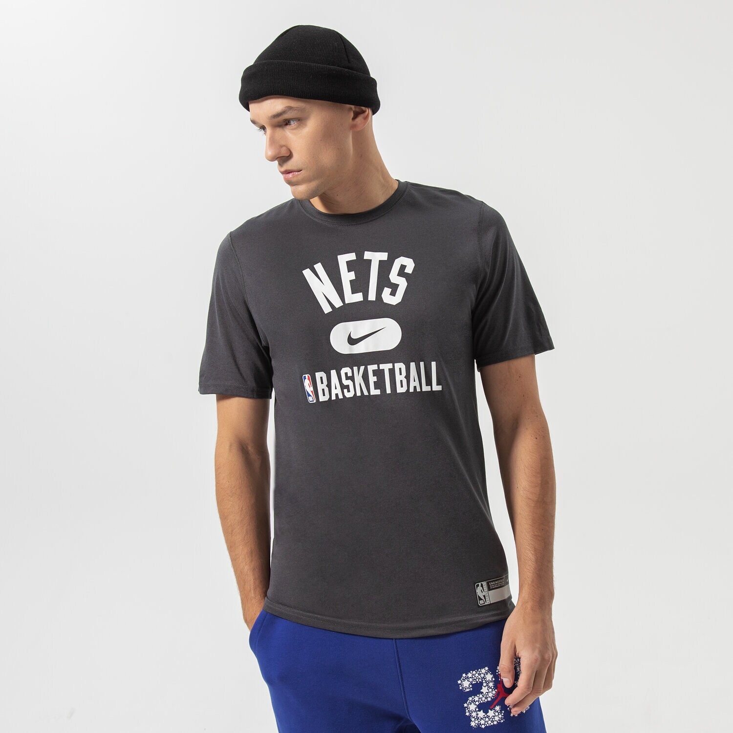 pánské tričko NIKE TRIČKO BKN M NK DF ES PRT GPX SS TEE NBA DA5913-060 ČERNÁ
