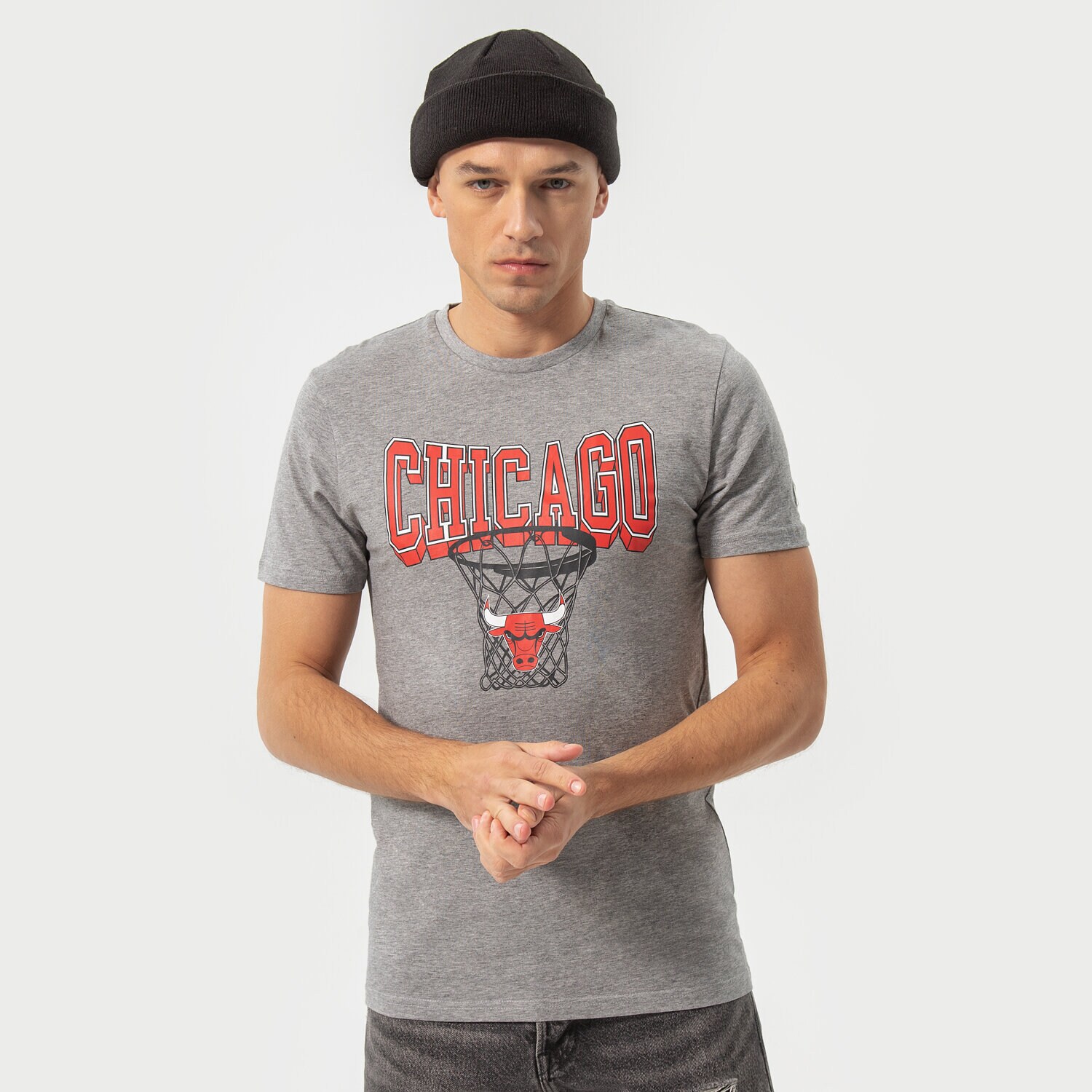 pánské tričko NEW ERA TRIČKO TEE BULLS GRH 13051081 ŠEDÁ