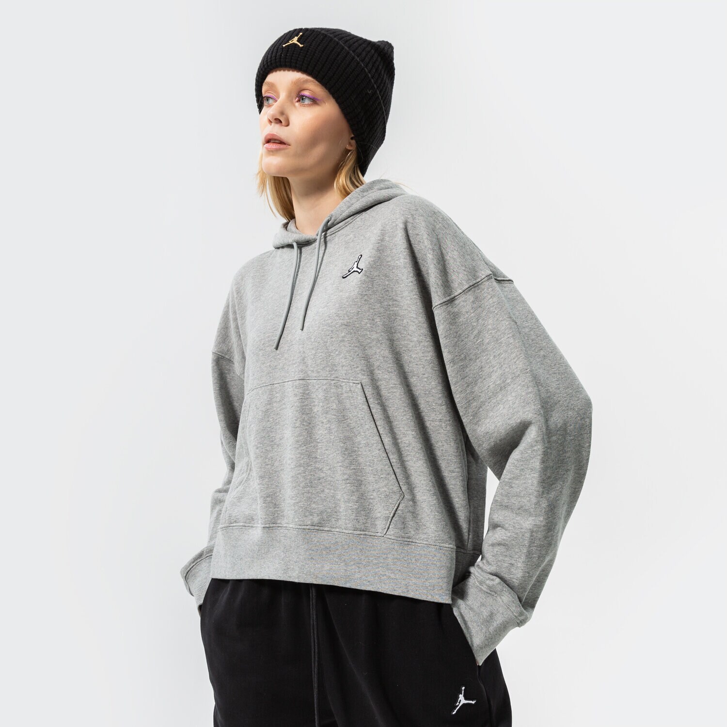 dámská mikina JORDAN MIKINA S KAPUCÍ W J ESSEN FLC HOODIE CORE DN4570-063 ŠEDÁ