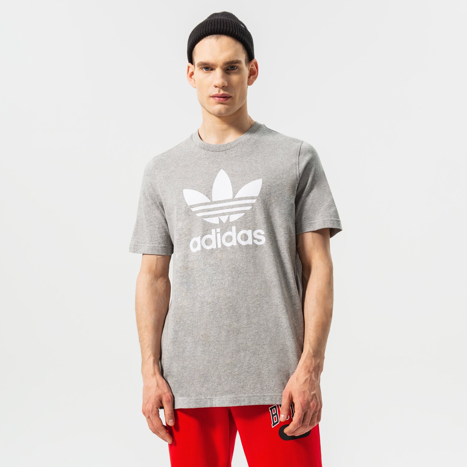 pánské tričko ADIDAS TRIČKO TREFOIL TRIČKO H06643 ŠEDÁ