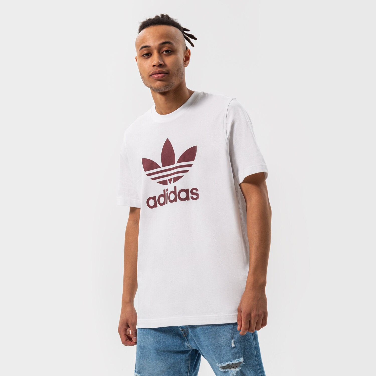 pánské tričko ADIDAS TRIČKO TREFOIL HE9514 BÍLÁ
