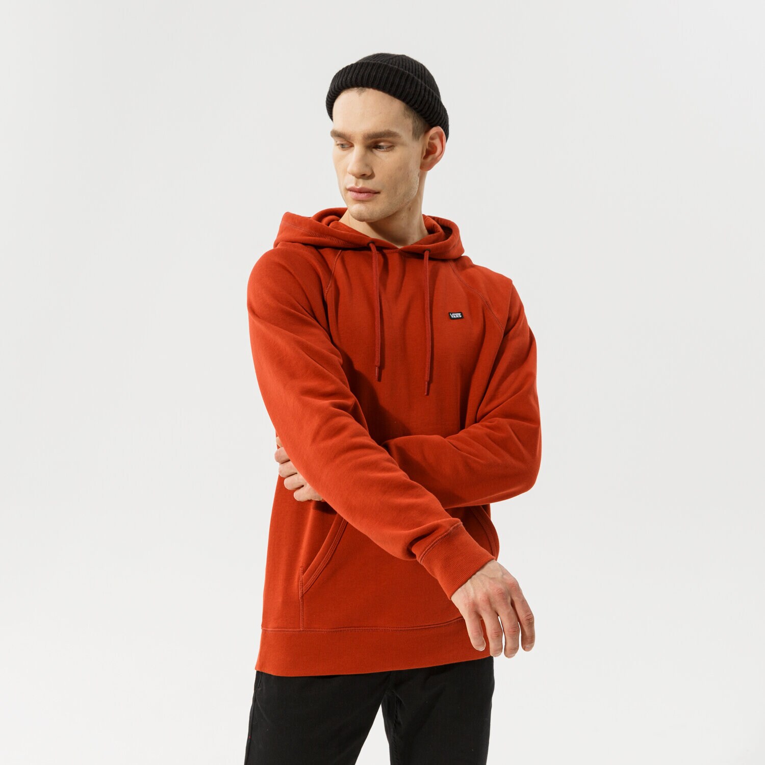 pánská mikina VANS MIKINA S KAPUCÍ MN VERSA STANDARD HOODIE VN0A49SNSQ61 ČERVENÁ
