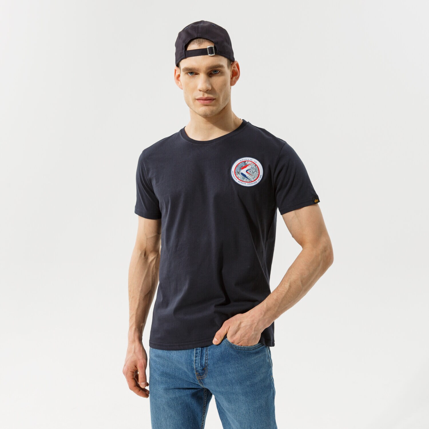 pánské tričko ALPHA INDUSTRIES TRIČKO APOLLO 15 T 19850107 TMAVOMODRÁ
