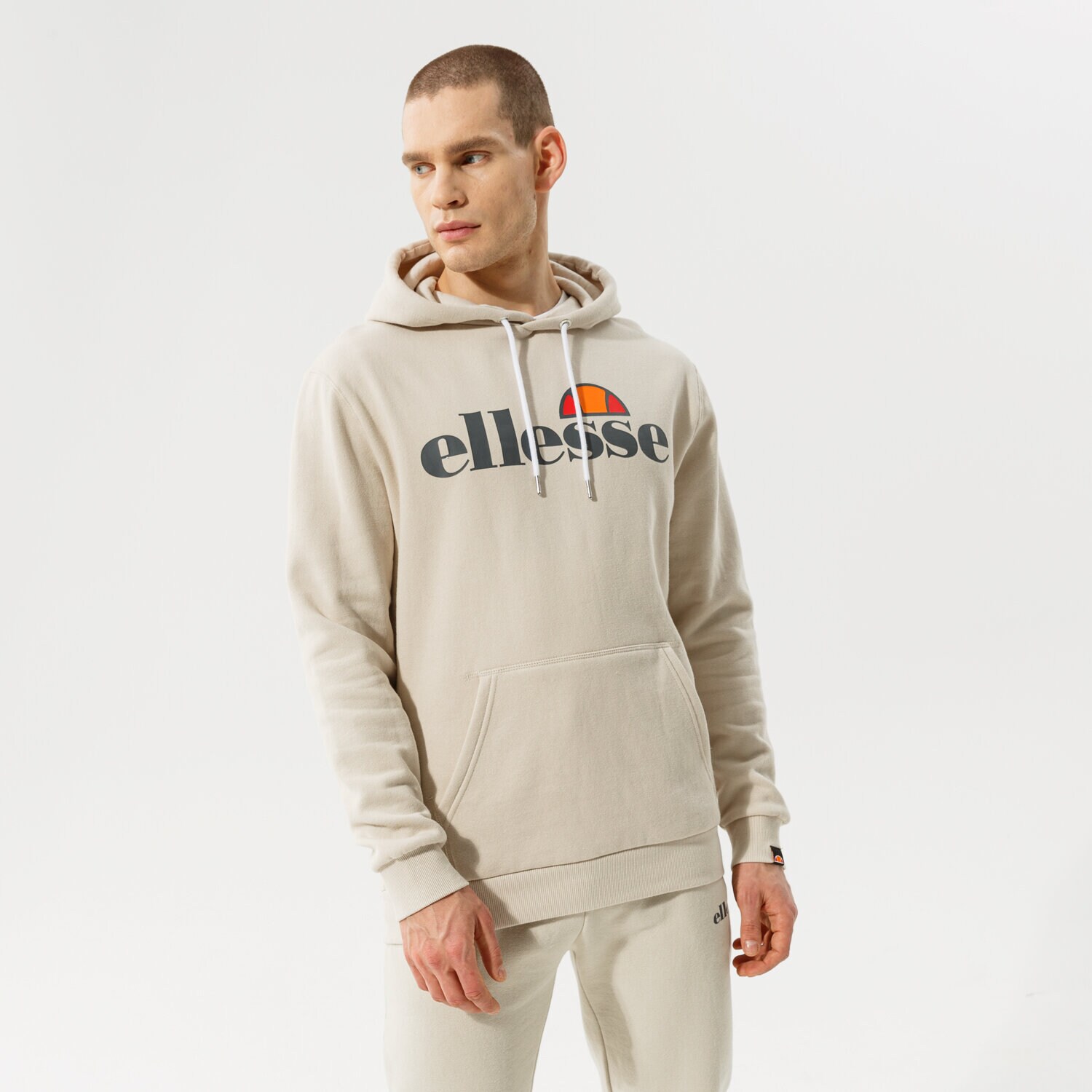 pánská mikina ELLESSE MIKINA S KAPUCÍ   SL GOTTERO OH HOODY BEIGE SHM07407214 BÉŽOVÁ