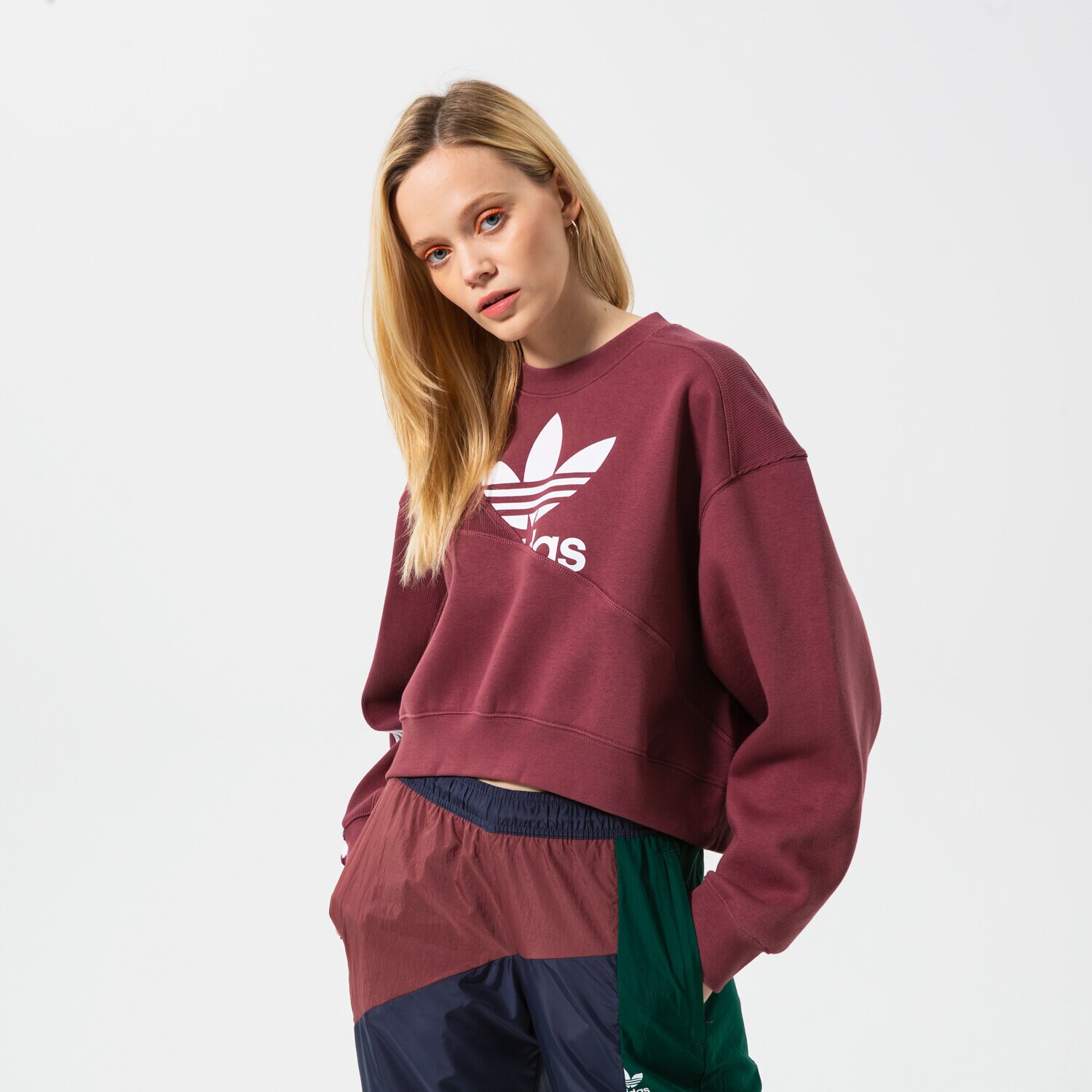dámská mikina ADIDAS MIKINA HC4620 BORDOVÁ