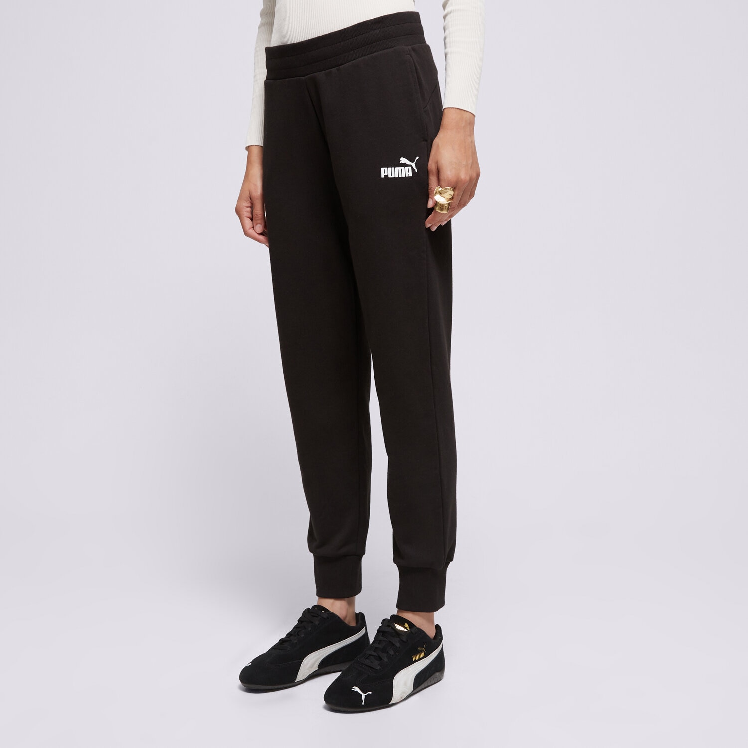 dámské kalhoty PUMA KALHOTY  ESS SWEATPANTS TR CL 586842 01 ČERNÁ