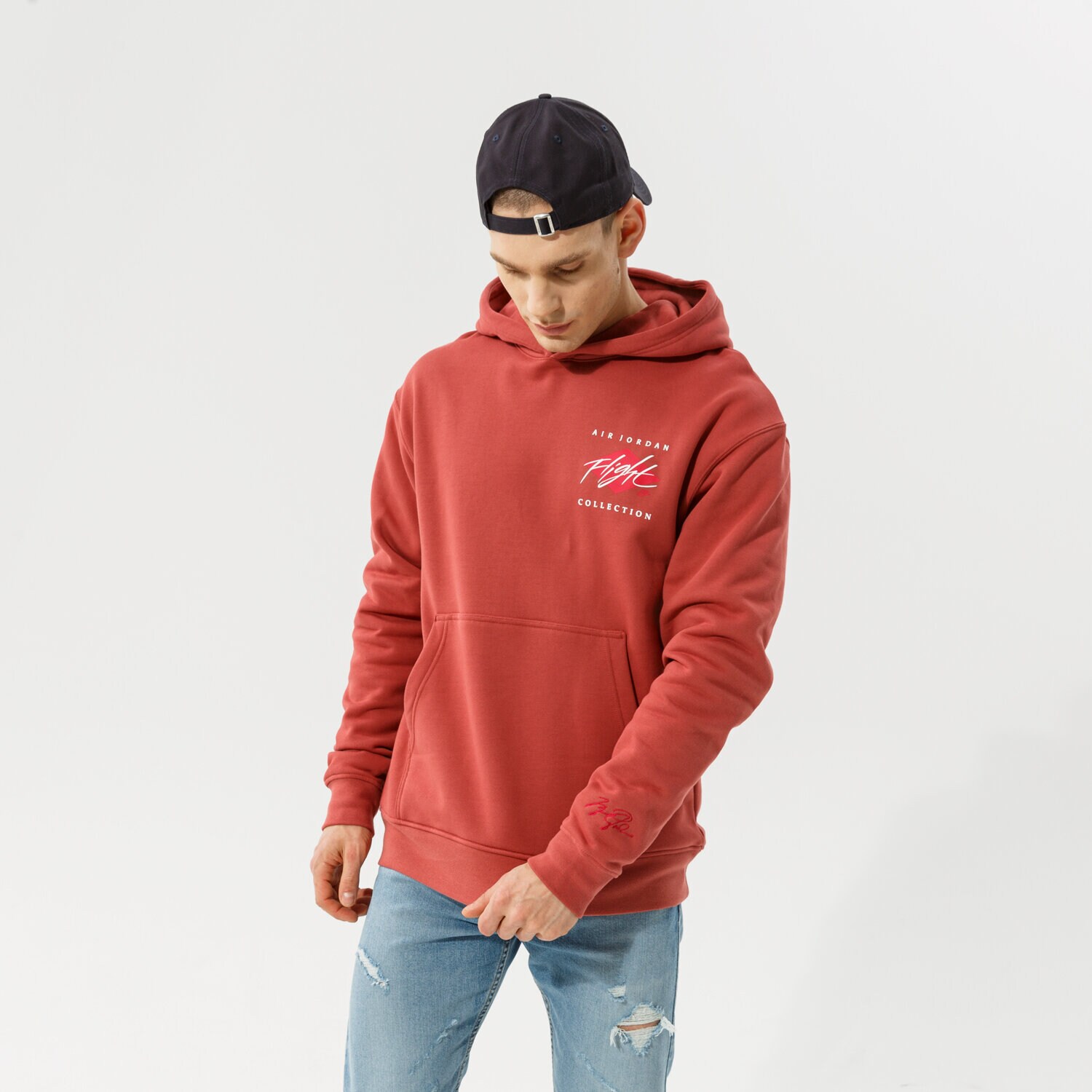 pánská mikina JORDAN MIKINA S KAPUCÍ M J ESS FLC GFX PO DH9019-691 RŮŽOVÁ