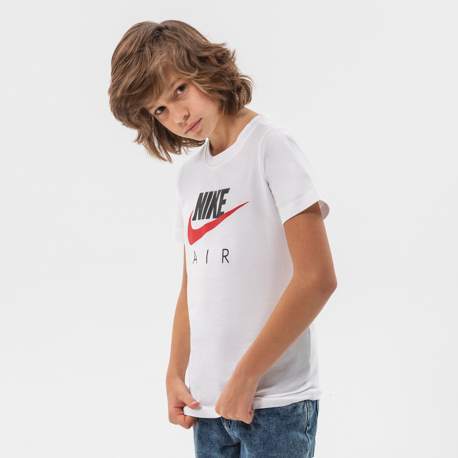 dětské tričko NIKE TRIČKO NIKE AIR BOY CZ1828-100 BÍLÁ