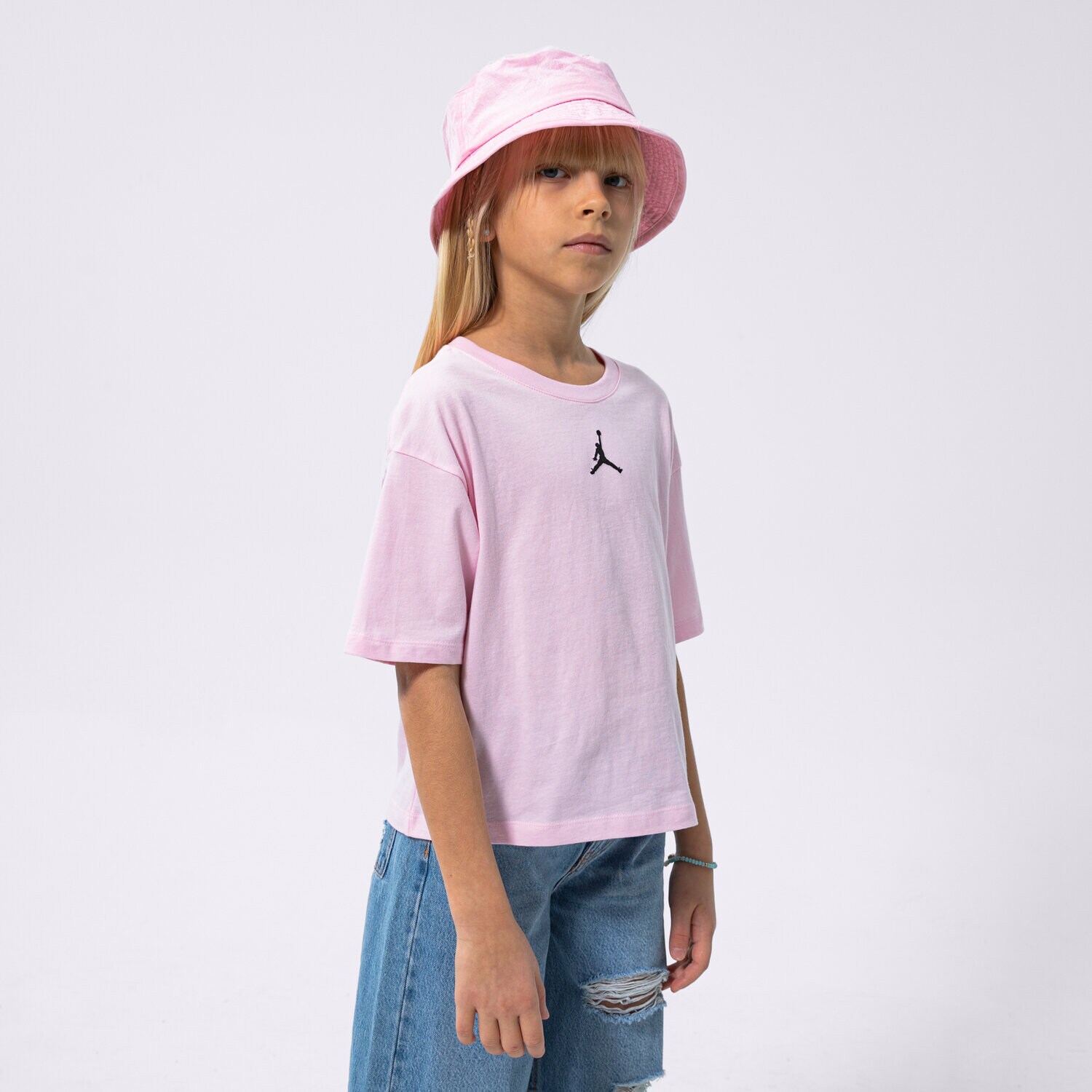 dětské tričko JORDAN TRIČKO JDG ESSENTIALS GIRL 45A770-A9Y RŮŽOVÁ
