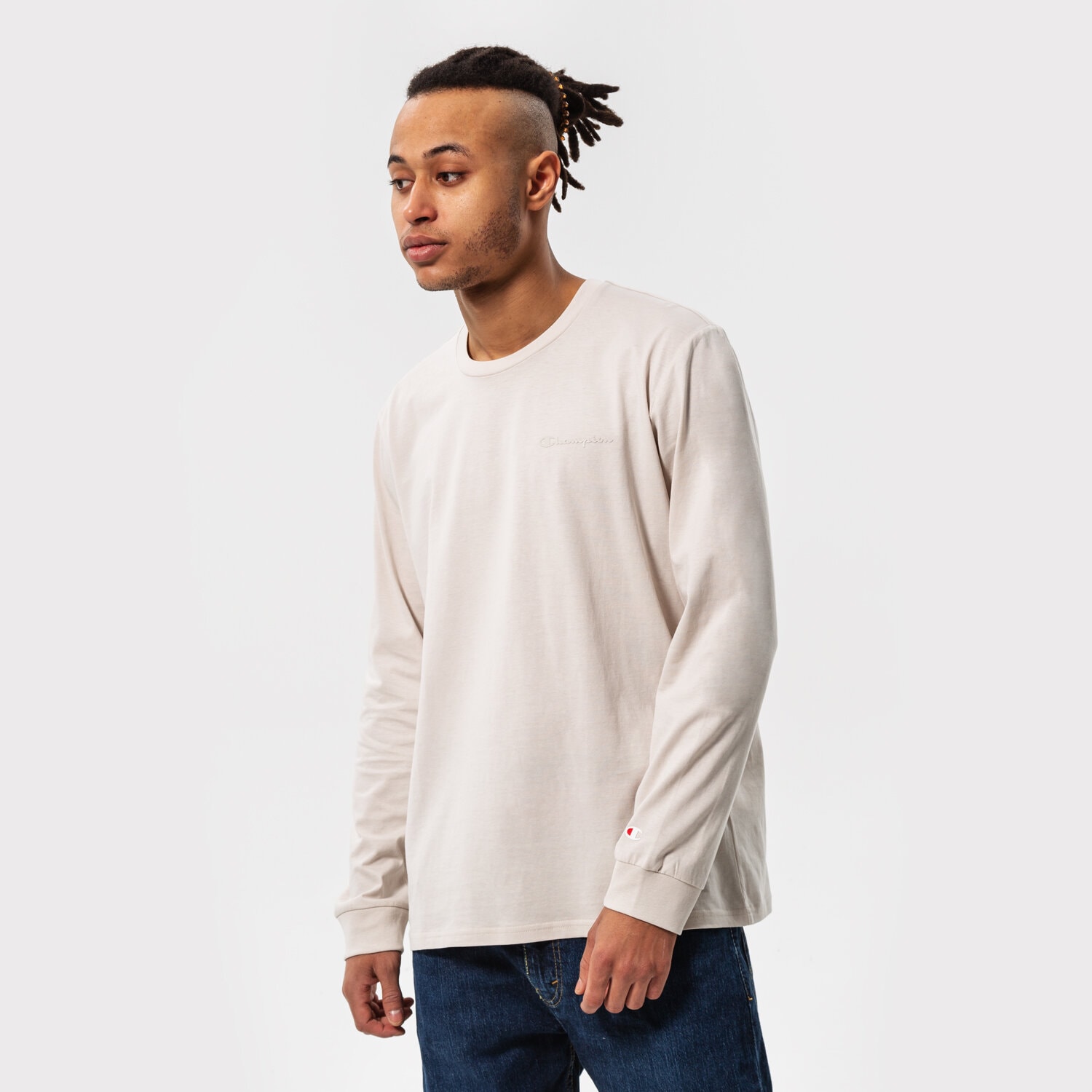 pánské tričko CHAMPION TRIČKO LONG SLEEVE TRIČKO 217162MS014 HNĚDÁ