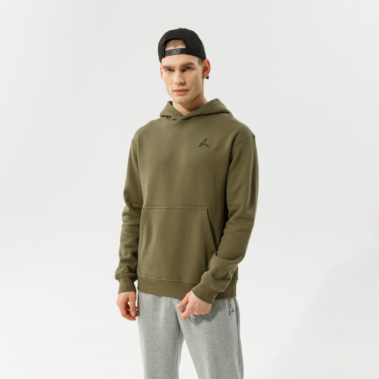 pánská mikina JORDAN MIKINA S KAPUCÍ ESSENTIAL OVERHEAD HOODIE DA9818-222 KHAKI