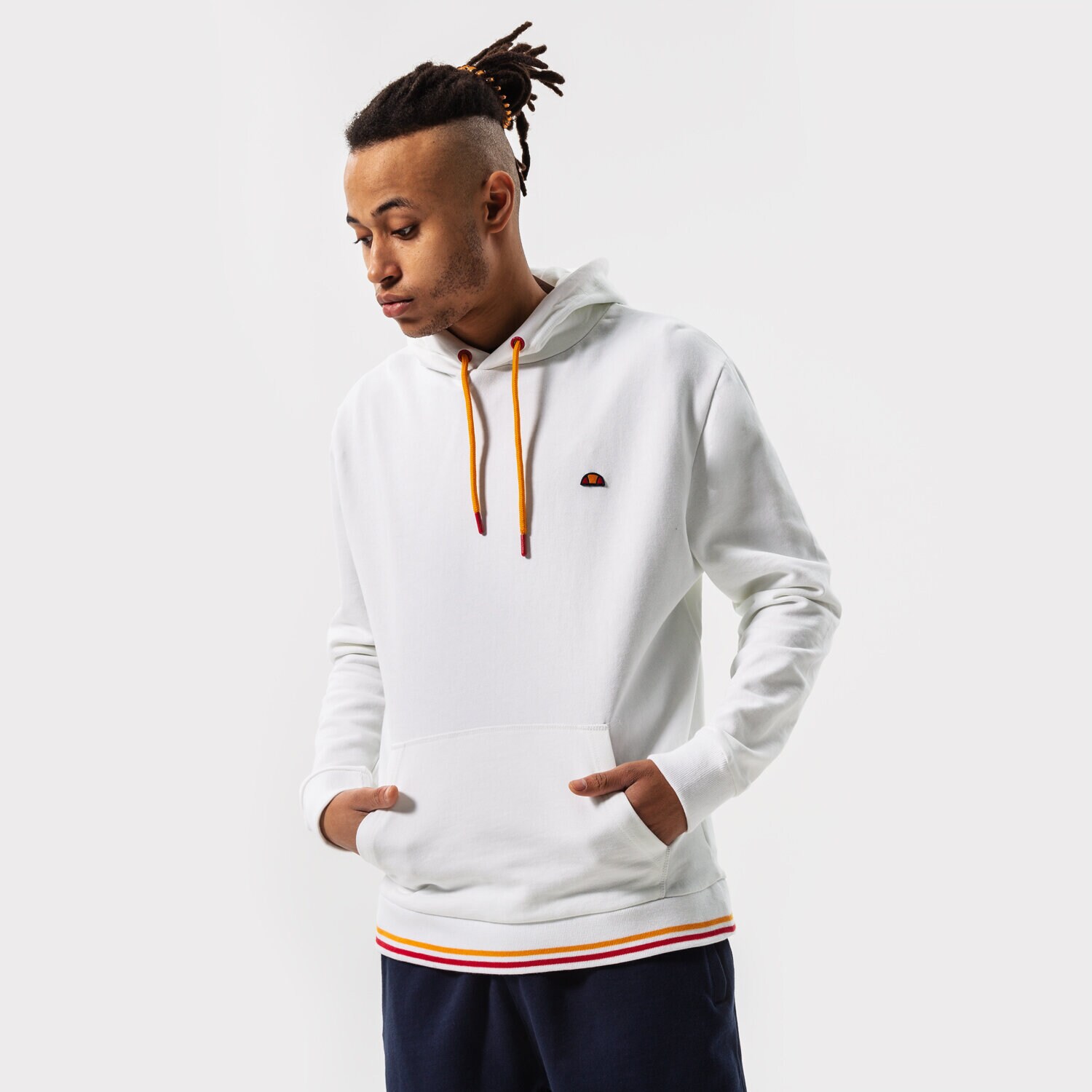 pánská mikina ELLESSE MIKINA S KAPUCÍ ETHER OH HOODY WHT SHM14555908 BÍLÁ