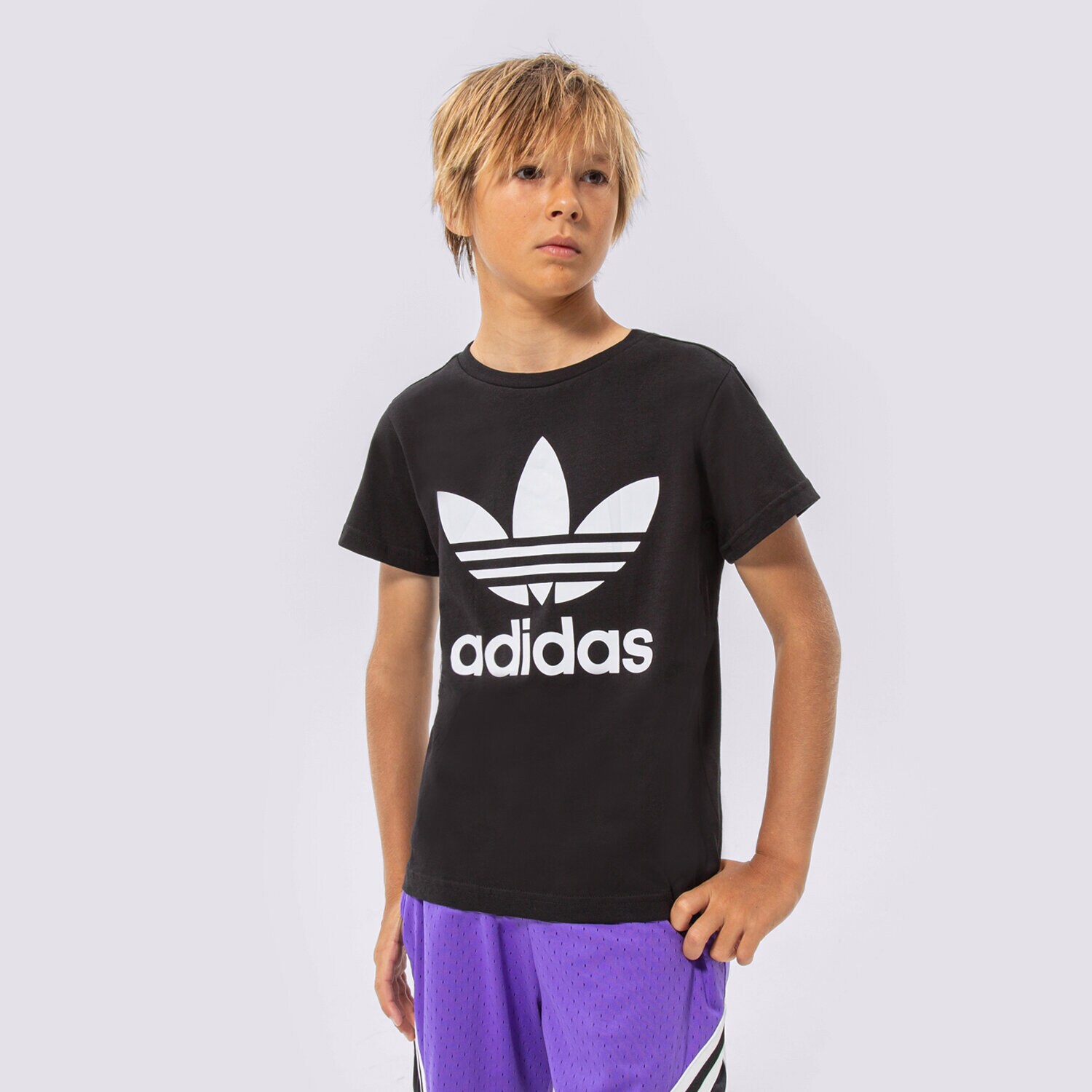 dětské tričko ADIDAS TRIČKO TREFOIL TEE BOY DV2905 ČERNÁ