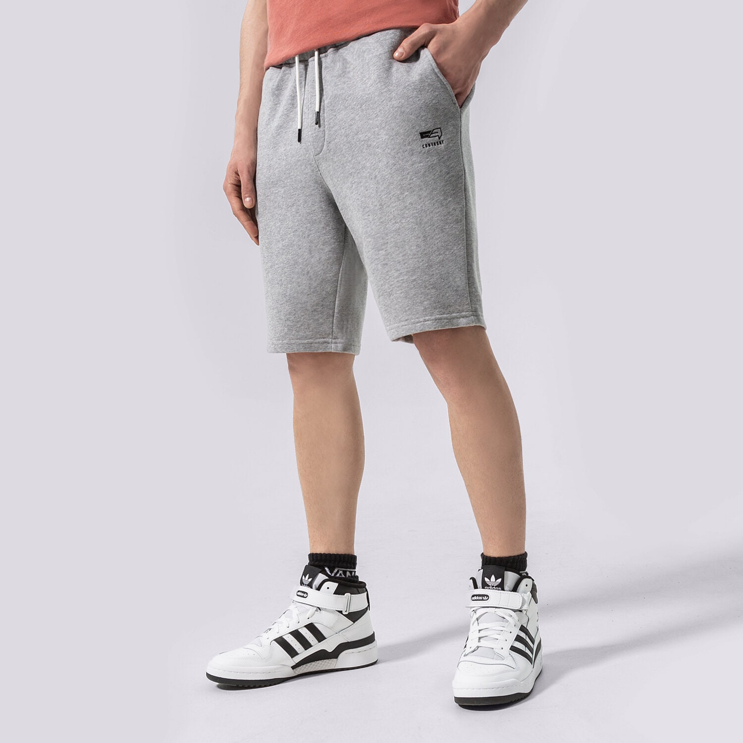 pánské kraťasy CONFRONT ŠORTKY  ESSENTIAL CF122SZM90002 ŠEDÁ