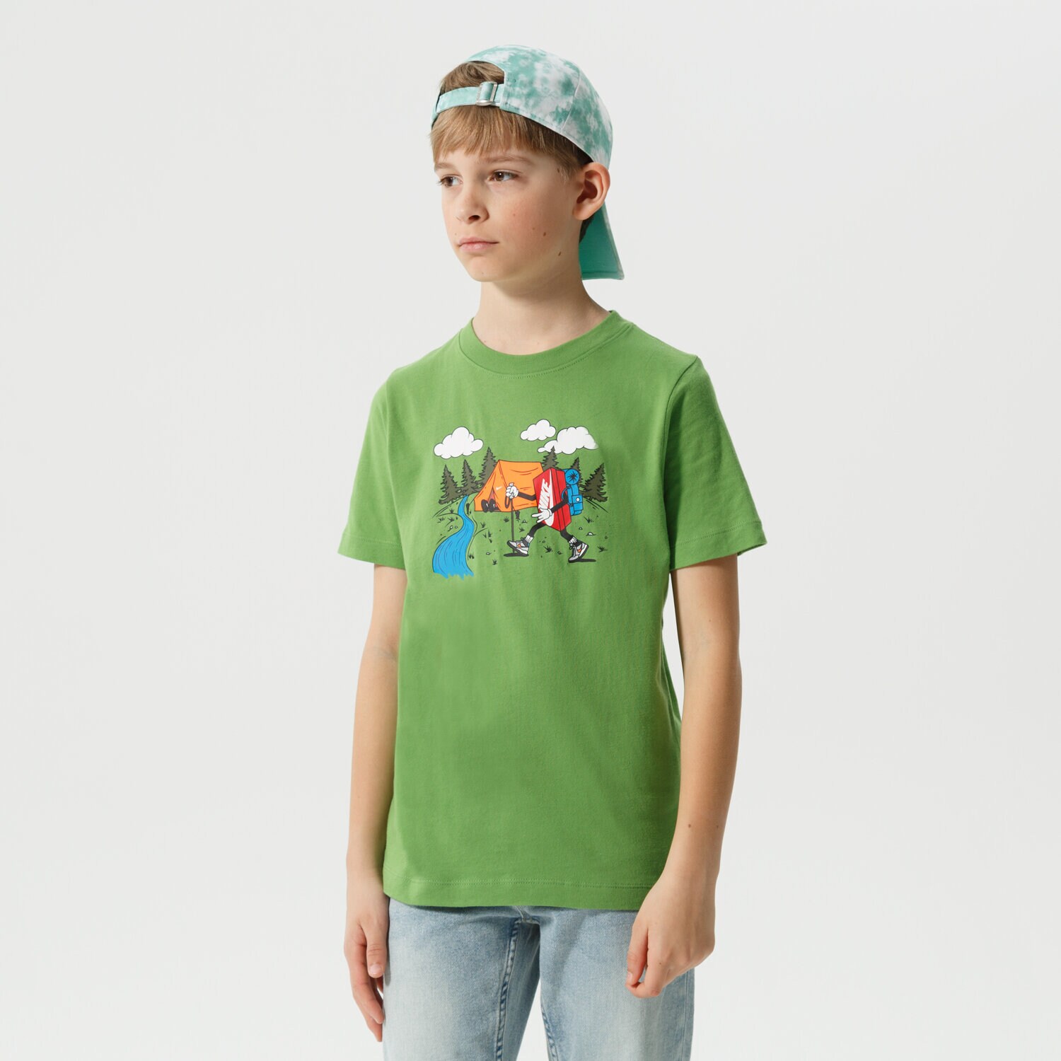 dětské tričko NIKE TRIČKO B NSW TEE BOXY 1 BOY DQ3854-377 KHAKI