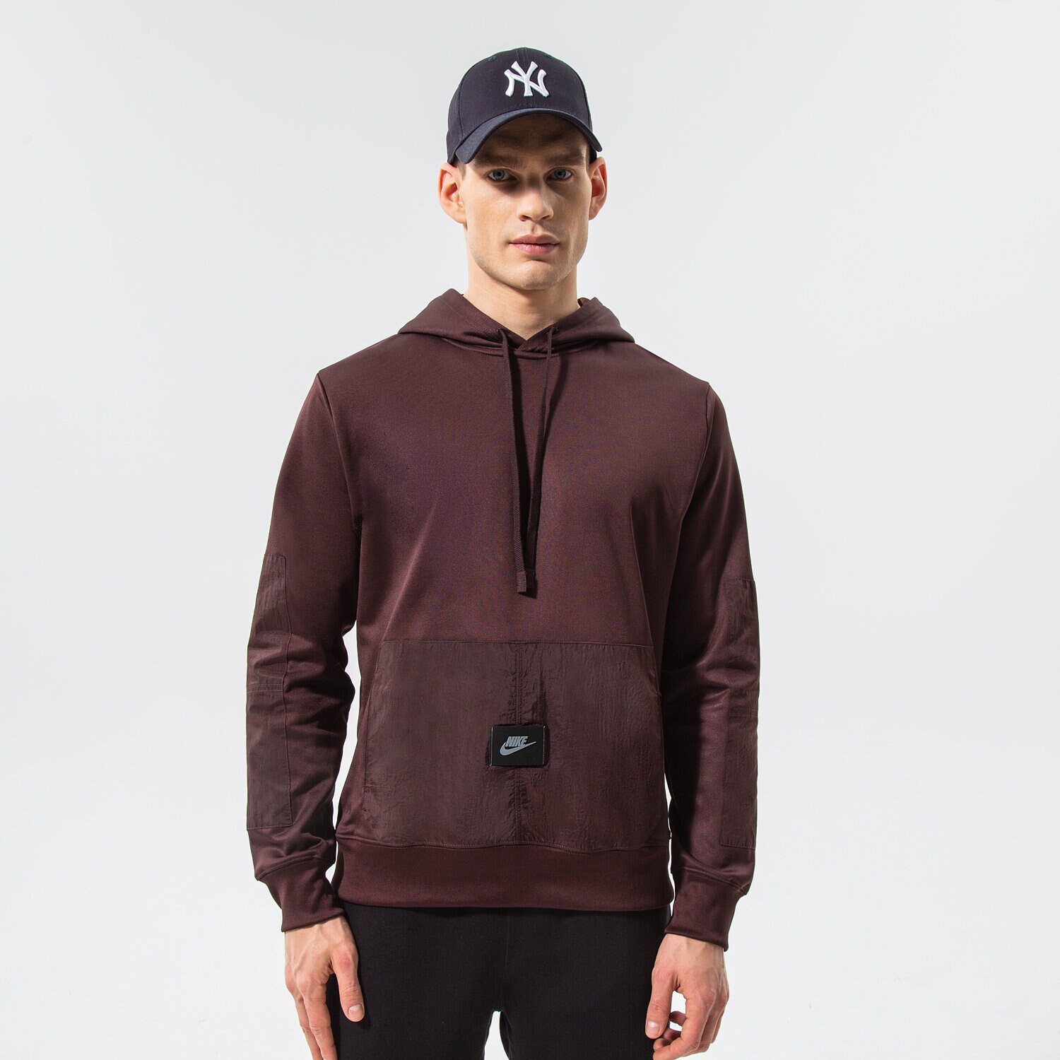 pánská mikina NIKE MIKINA S KAPUCÍ NSW SPU DF FLC PO HOODIE BB DQ5103-205 HNĚDÁ